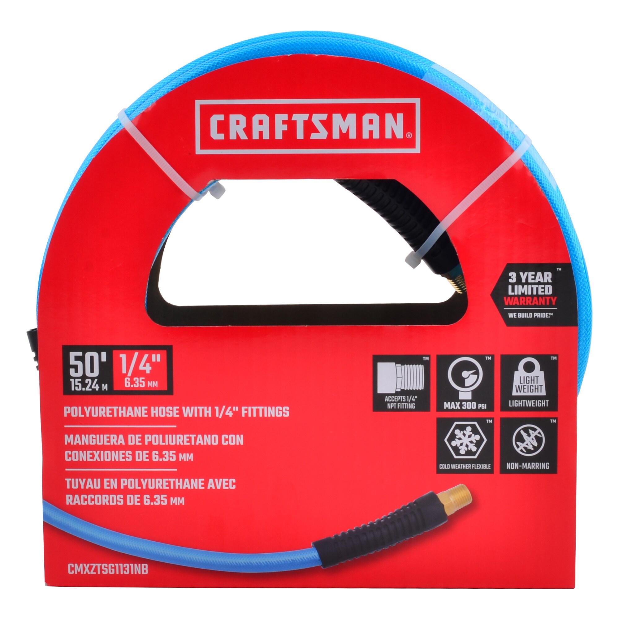 Manguera de Poliuretano de 1/4 pulg. x 50 pies Craftman CMXZTSG1131NB