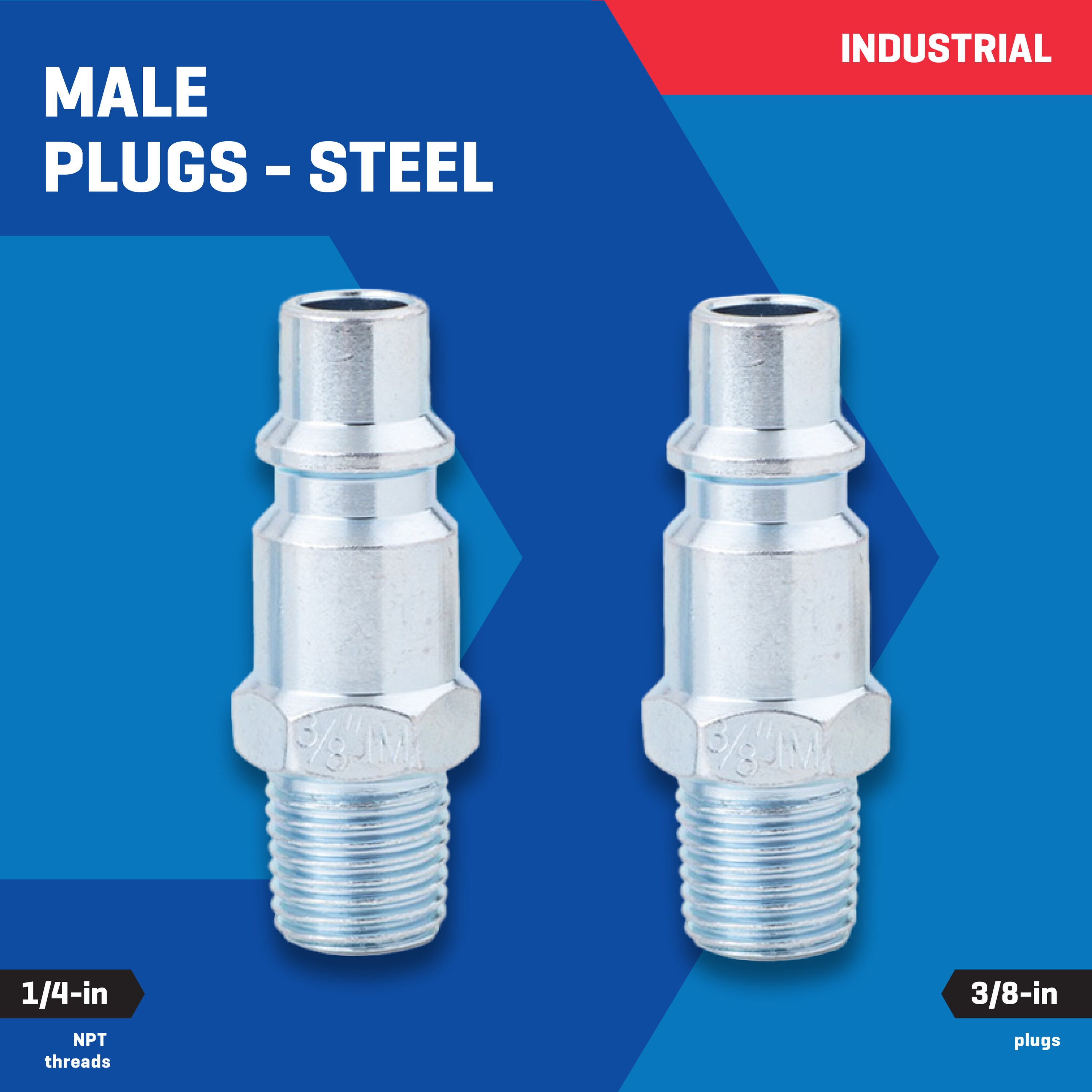 Kit de Enchufe Macho Industrial Kobalt de 3/8 pulgadas SGY-AIR41NB