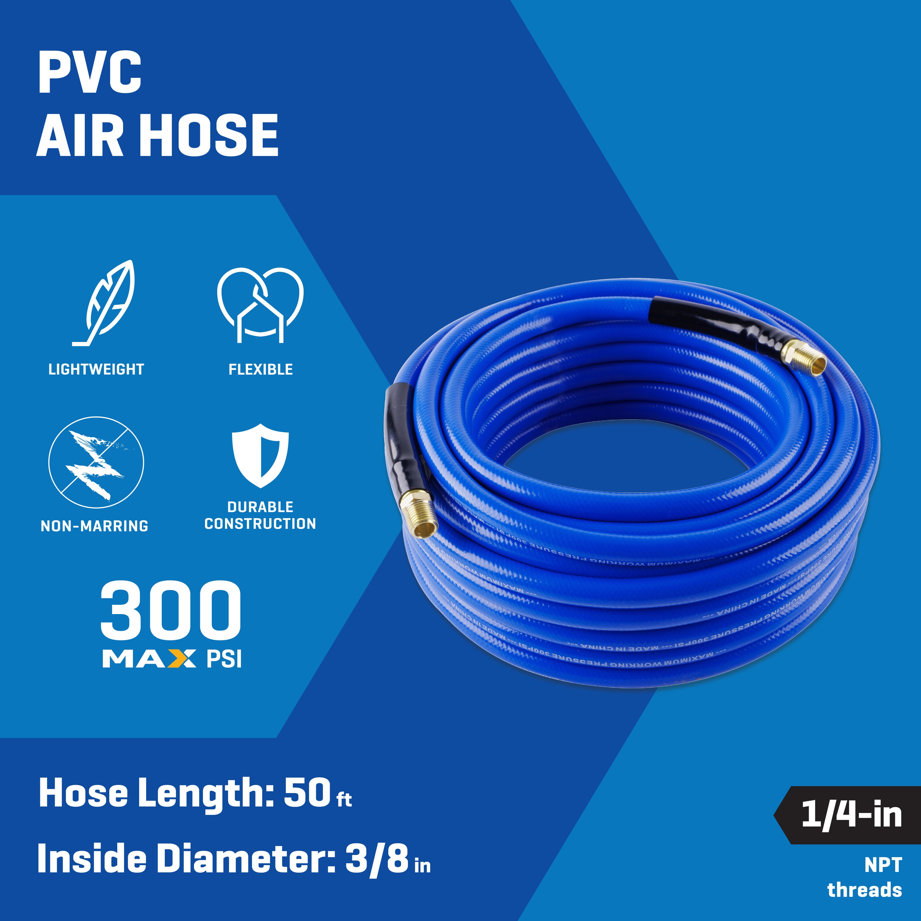 Manguera de aire de PVC de 3/8 pulgadas x 50 pies Kobalt