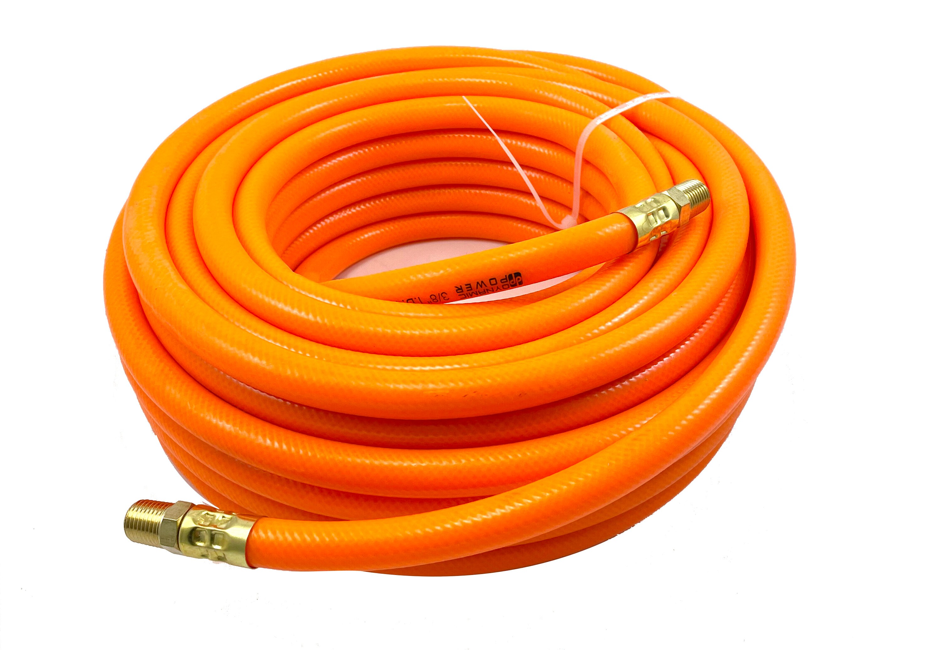 Manguera de aire PVC de alta resistencia, 50 pies, 3/8 pulgadas (naranja) DP-PVC-38-50-O