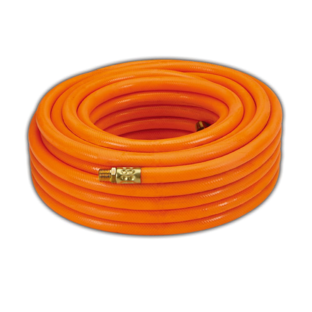 Manguera de aire PVC de alta resistencia, 50 pies, 3/8 pulgadas (naranja) DP-PVC-38-50-O