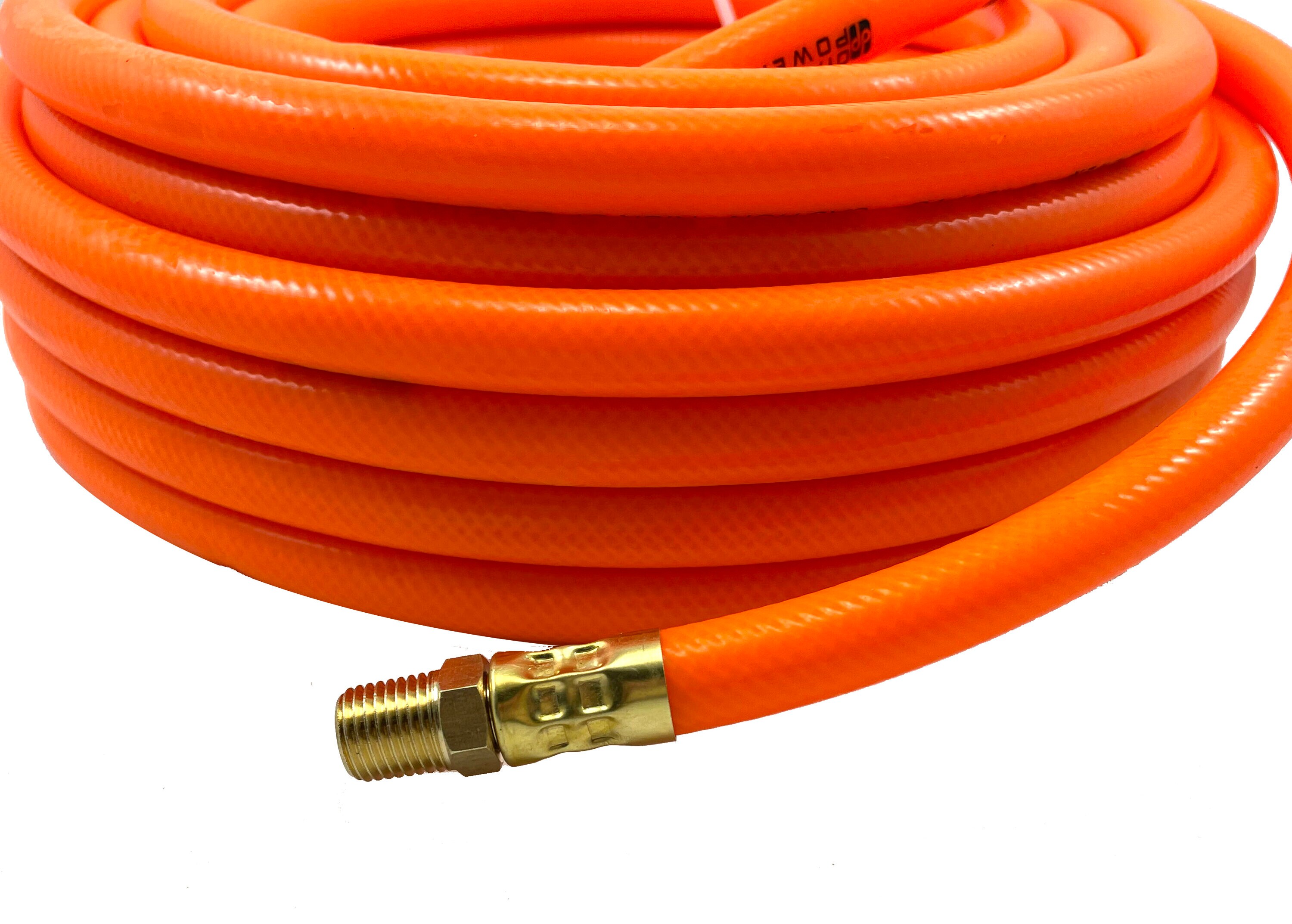 Manguera de aire PVC de alta resistencia, 50 pies, 3/8 pulgadas (naranja) DP-PVC-38-50-O