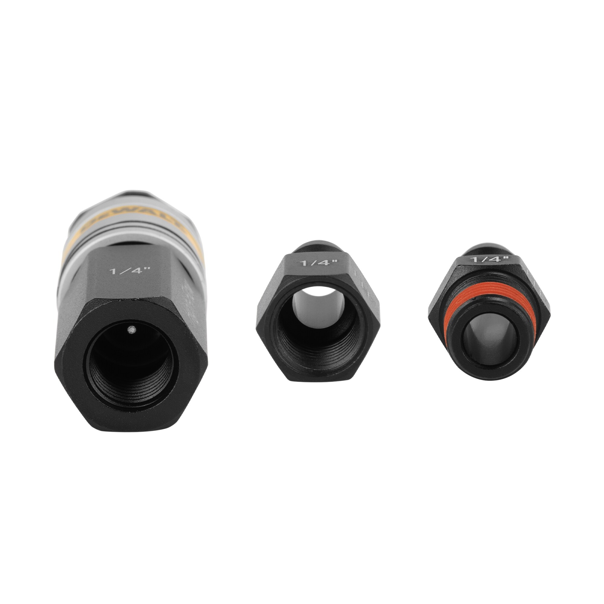 Acoplamientos y Tapones de Flujo Alto DEWALT de 3 Piezas 1/4in NPT DXCM036-0203