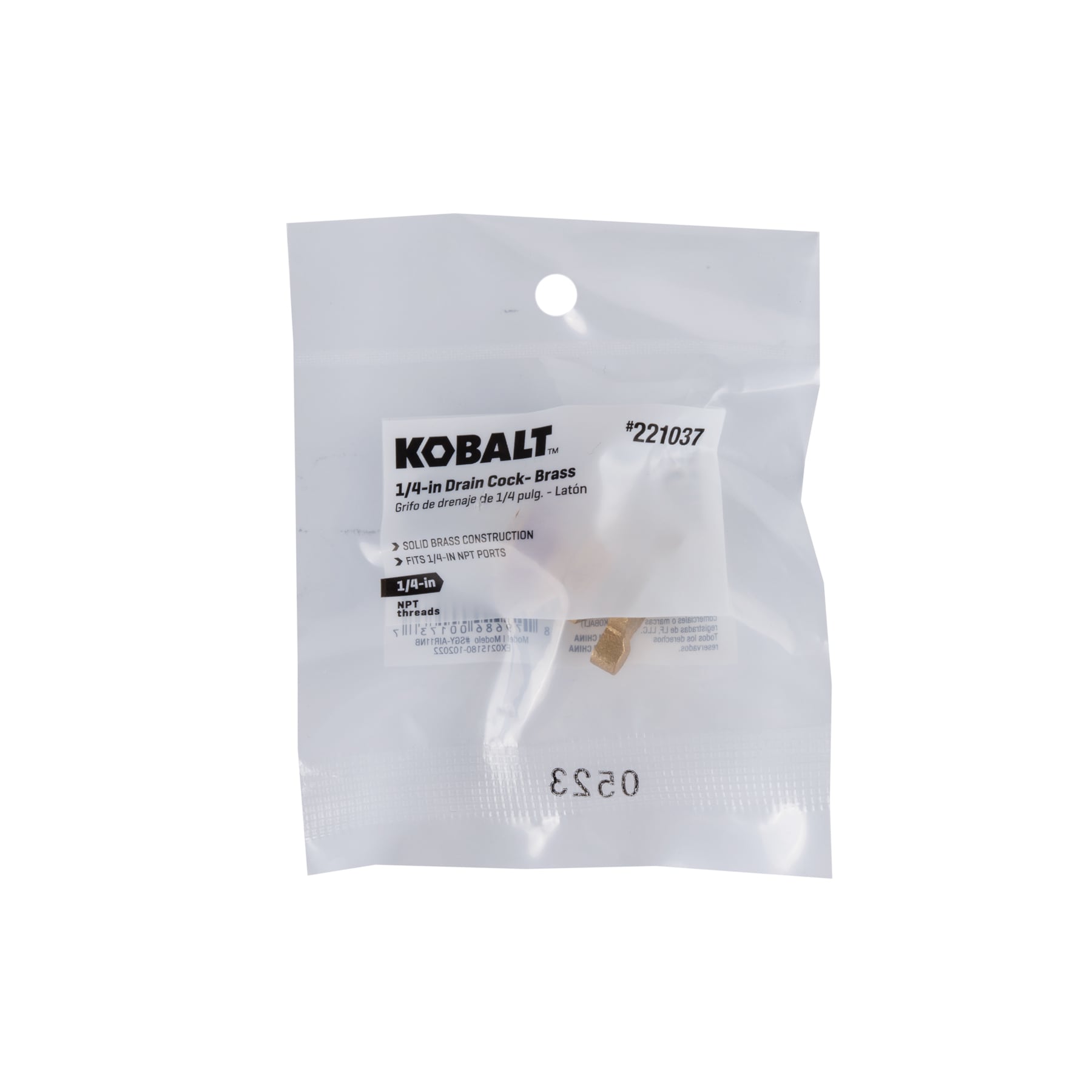 Llave de desagüe de latón de 1/4 de pulgada Kobalt SGY-AIR11NB