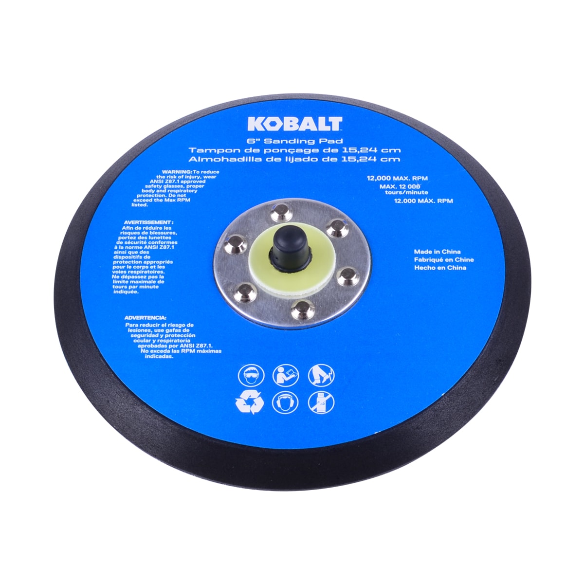 Almohadilla para lijar de 6 pulgadas Kobalt SGY-AIR123JH