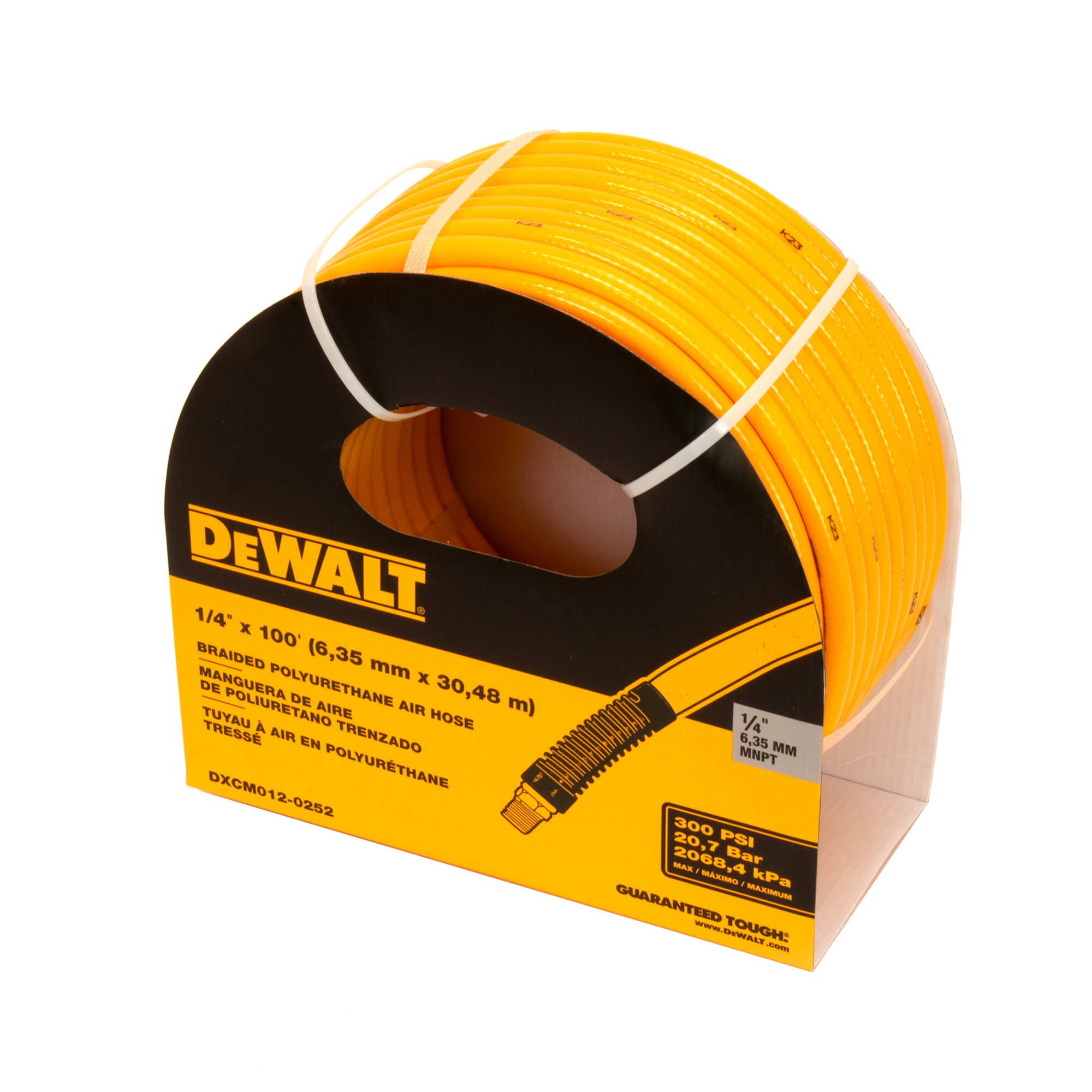 Manguera de Aire Trenzada de Poliuretano DEWALT de 1/4 de Pulgada x 100 Pies DXCM012-0252