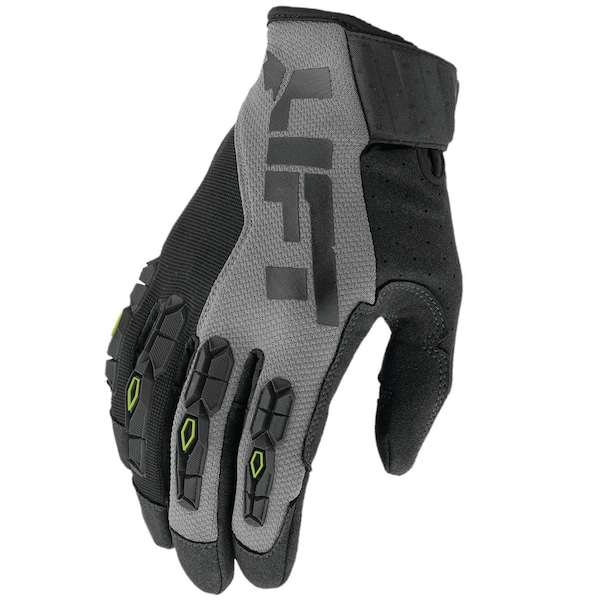Guante de seguridad Lift Safety GRUNT Gris/Negro de Cuero Sintético con Protectores TPR - GGT-17YKM