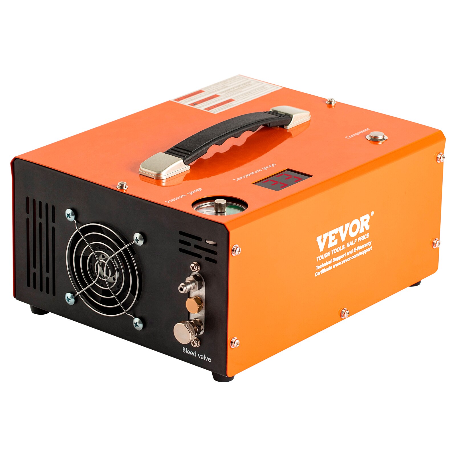 Compresor de aire para PCP VEVOR, 4500PSI Compresor de aire para carabina PCP portátil con convertidor incorporado, Paro automático DC12V/AC120V Compresor de tanque de paintball sin aceite y agua para rifle de aire, botella de buceo de aire QQGYCQJ300WX9QIIYV1.