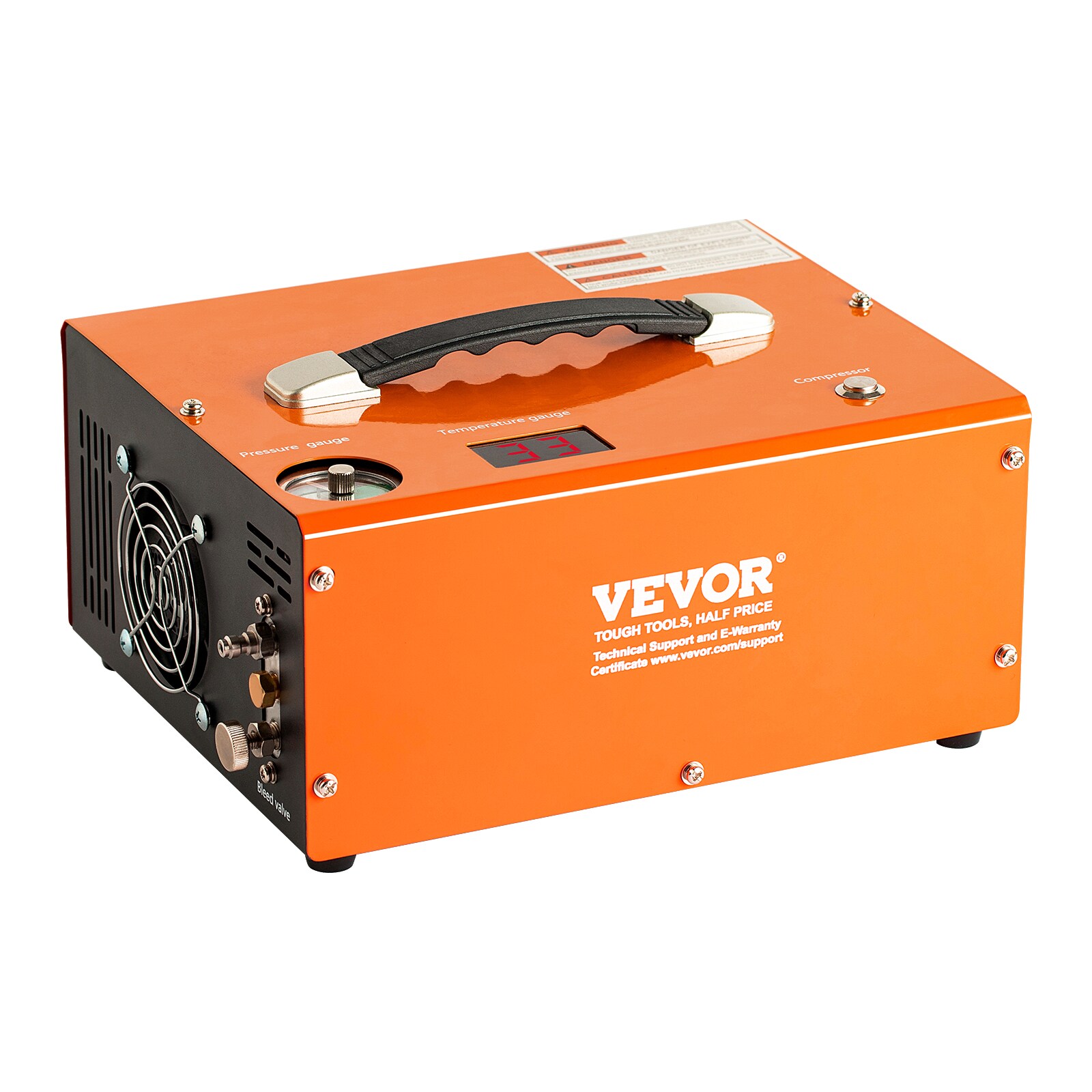 Compresor de aire para PCP VEVOR, 4500PSI Compresor de aire para carabina PCP portátil con convertidor incorporado, Paro automático DC12V/AC120V Compresor de tanque de paintball sin aceite y agua para rifle de aire, botella de buceo de aire QQGYCQJ300WX9QIIYV1.
