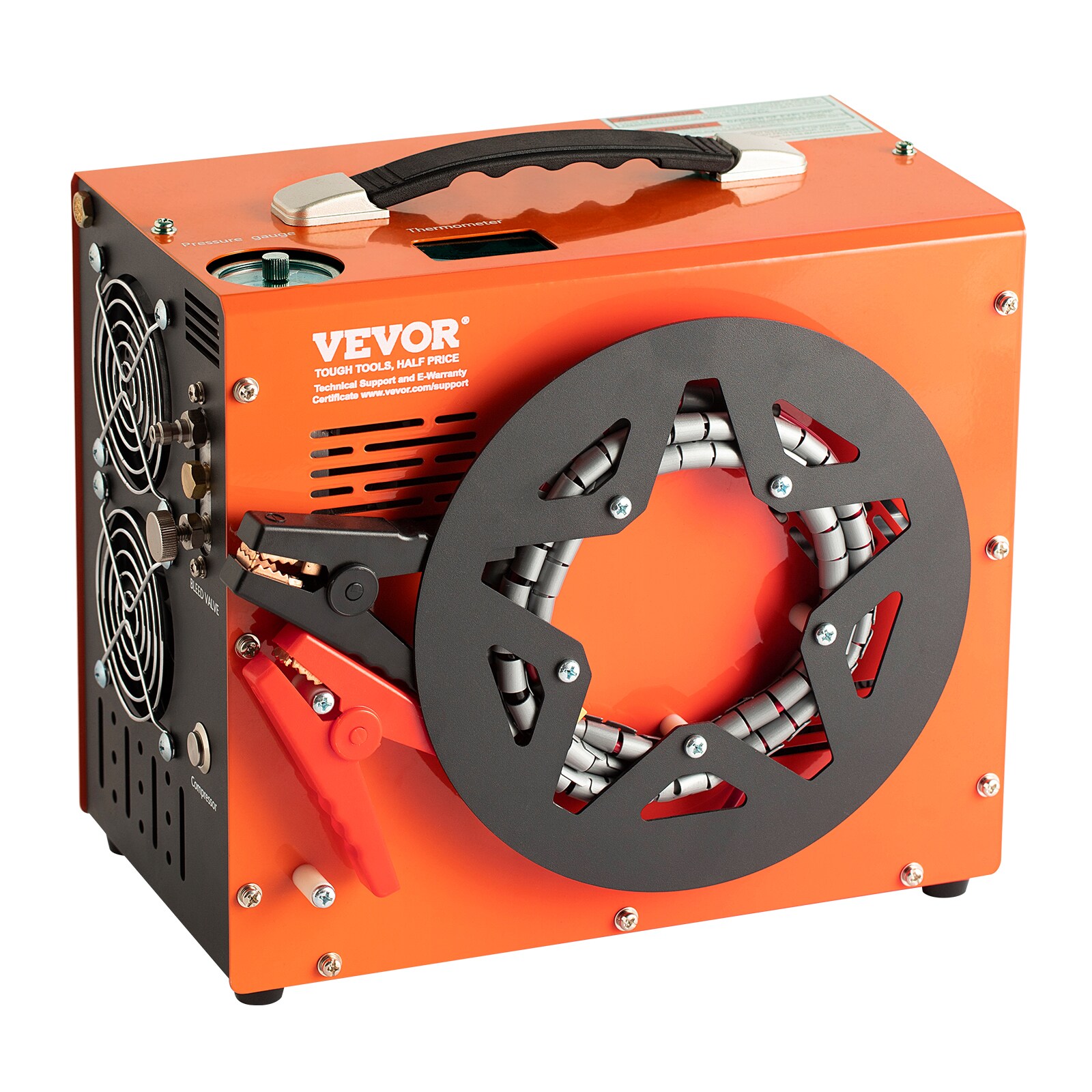 Compresor de aire PCP VEVOR, 4500PSI/30Mpa, compresor portátil para carabinas PCP con convertidor de energía incorporado, parada automática, aire libre de aceite y agua para rifles de aire, paintball y tanques de buceo.