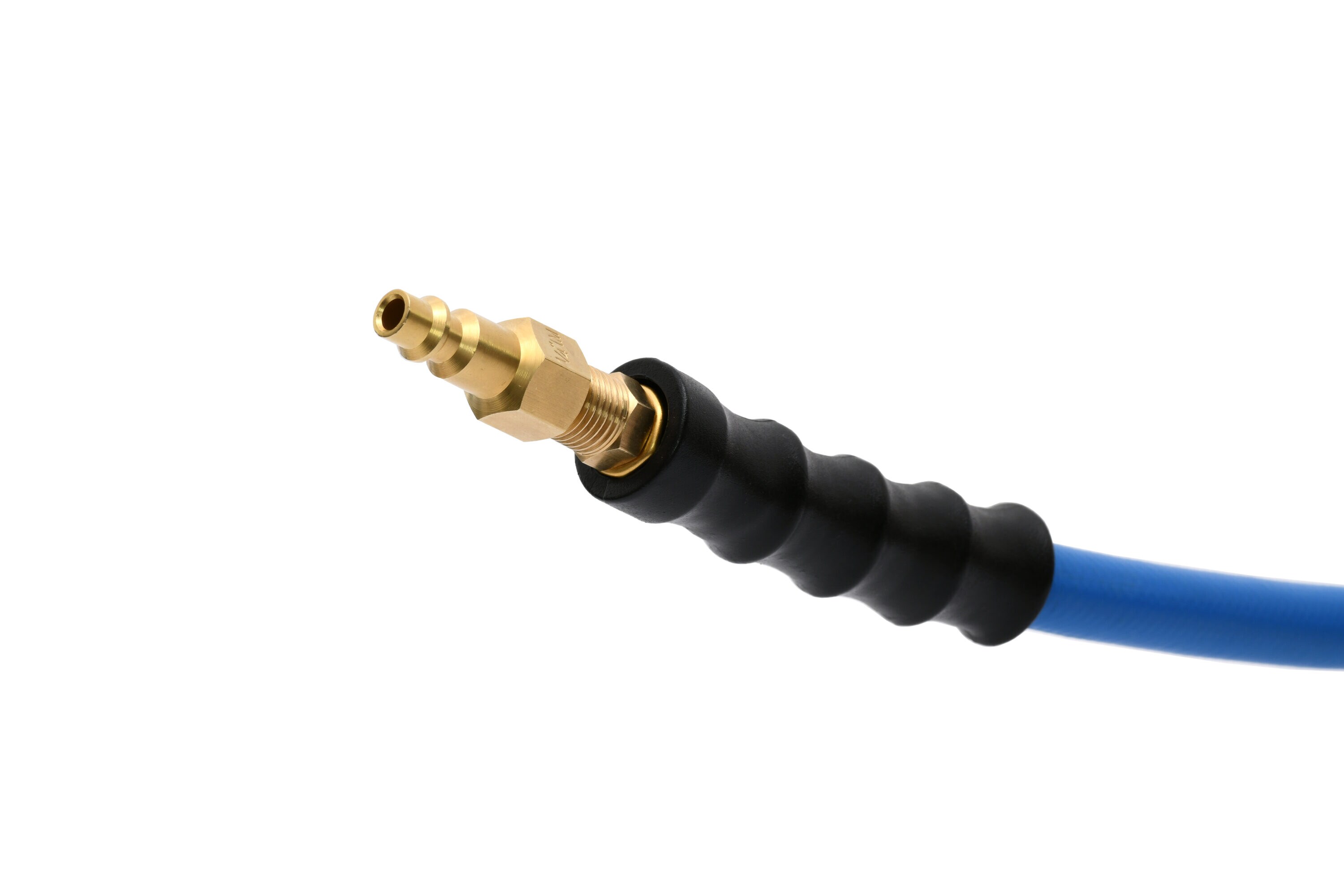 Manguera de aire de caucho premium BluBird de 3/8 pulgadas x 50 pies con conexiones rápidas