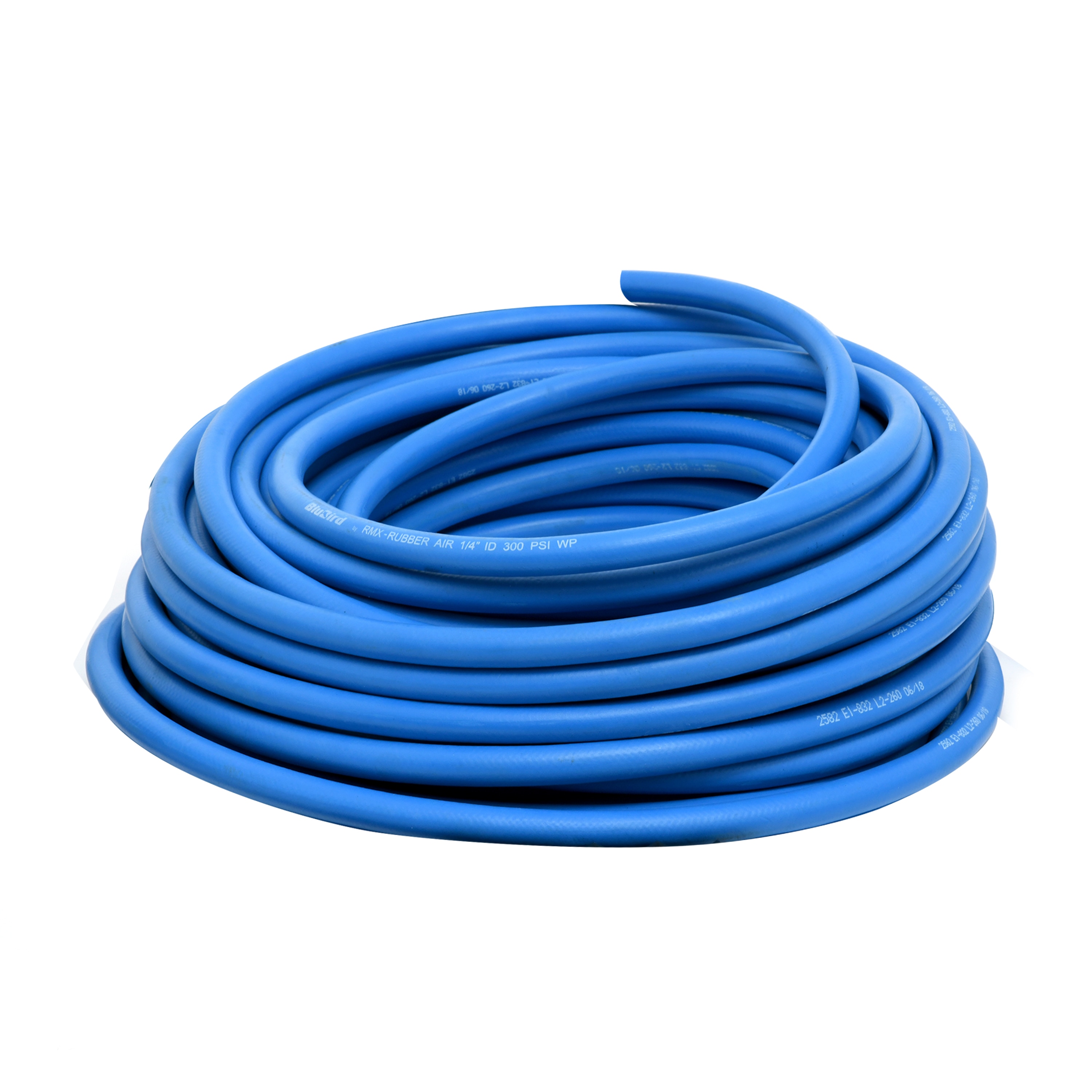 Manguera de aire premium de goma a granel BluBird de 1/4 de pulgada por 300 pies