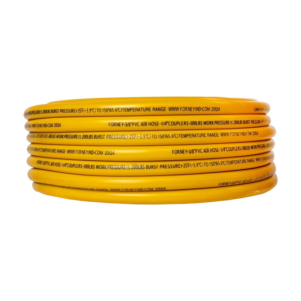 Manguera de aire amarilla de PVC Forney 3/8 pulgadas x 100 pies 75415