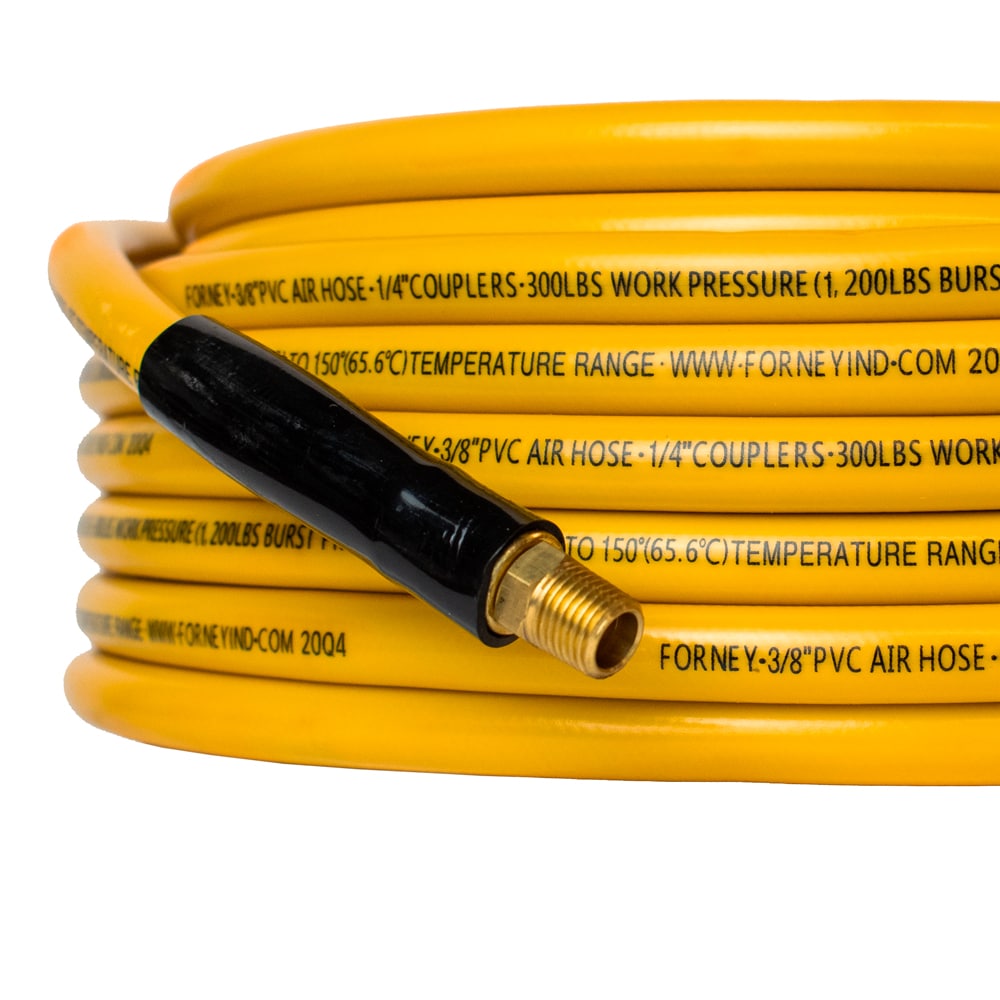 Manguera de aire amarilla de PVC Forney 3/8 pulgadas x 100 pies 75415