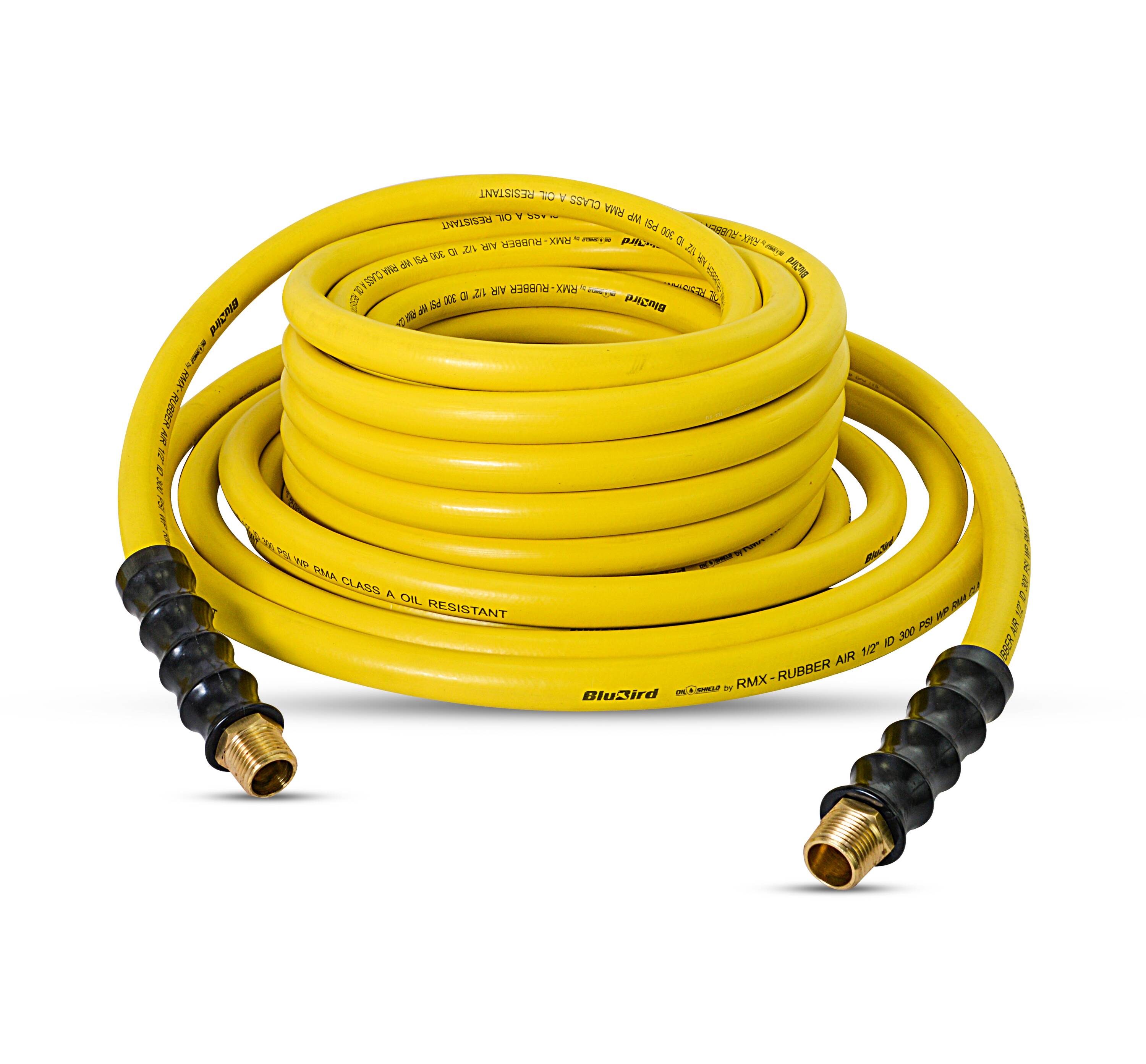 Manguera de aire de hule resistente Clase-A de 1/2 pulgadas x 50 pies con protector de aceite OS1250