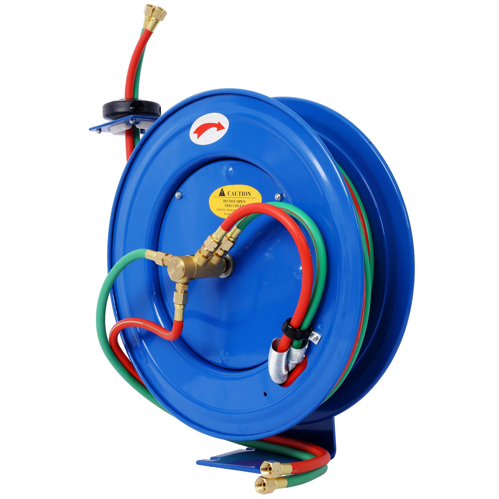 Carrete retráctil de manguera con mangueras gemelas de oxígeno-acetileno de 1/4 pulgadas por 50 pies Xspracer ML-ACH589
