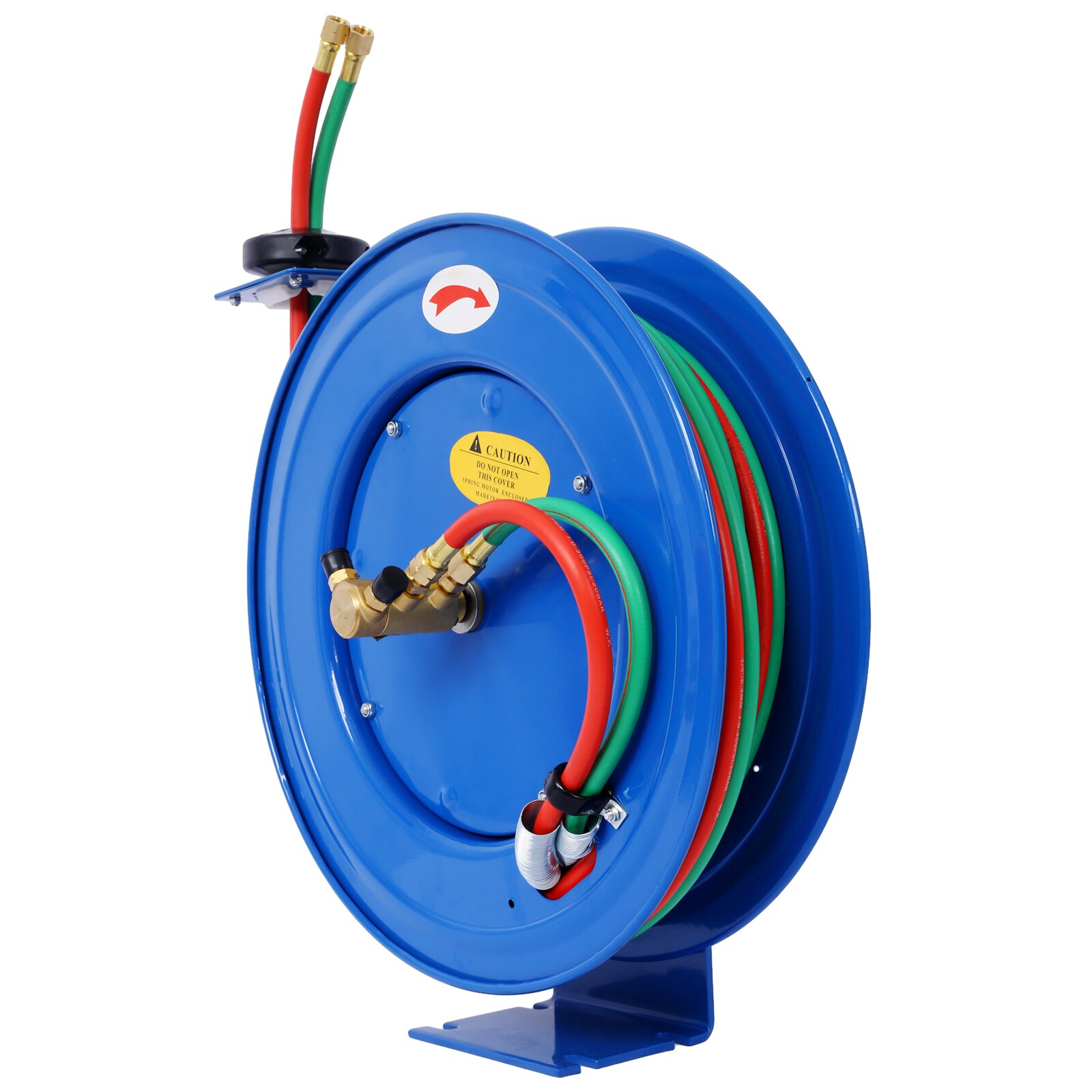 Carrete retráctil de manguera con mangueras gemelas de oxígeno-acetileno de 1/4 pulgadas por 50 pies Xspracer ML-ACH589