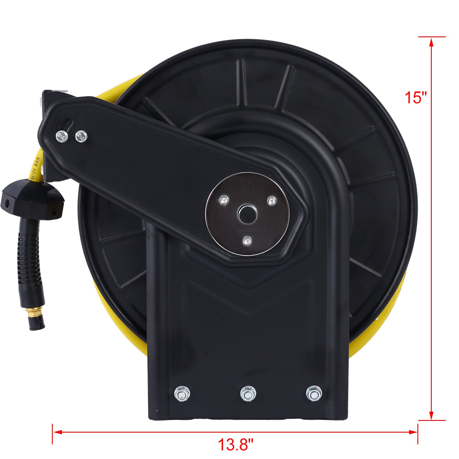 Carrete de manguera retráctil Xspracer con manguera híbrida de polímero de 3/8 pulgadas x 50 pies ML-ACH957