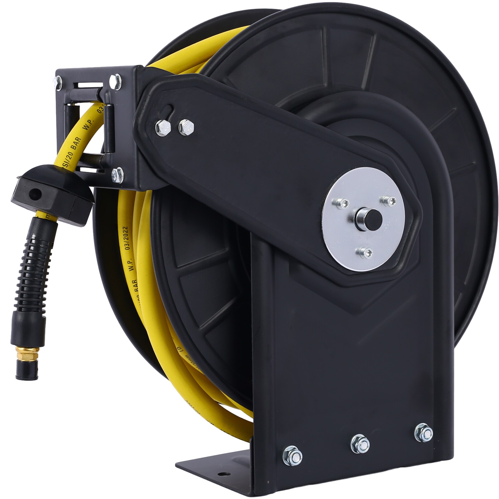 Carrete de manguera retráctil Xspracer con manguera híbrida de polímero de 3/8 pulgadas x 50 pies ML-ACH957