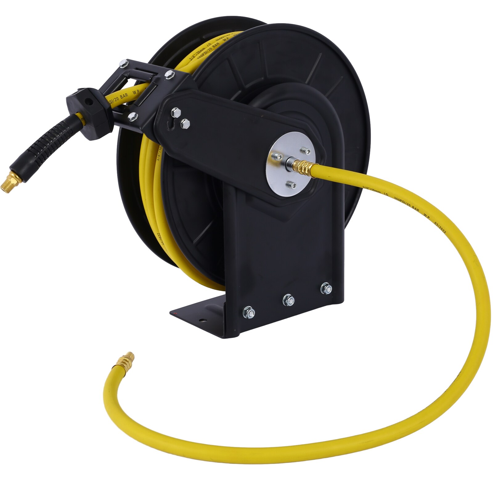 Carrete de manguera retráctil Xspracer con manguera híbrida de polímero de 3/8 pulgadas x 50 pies ML-ACH957