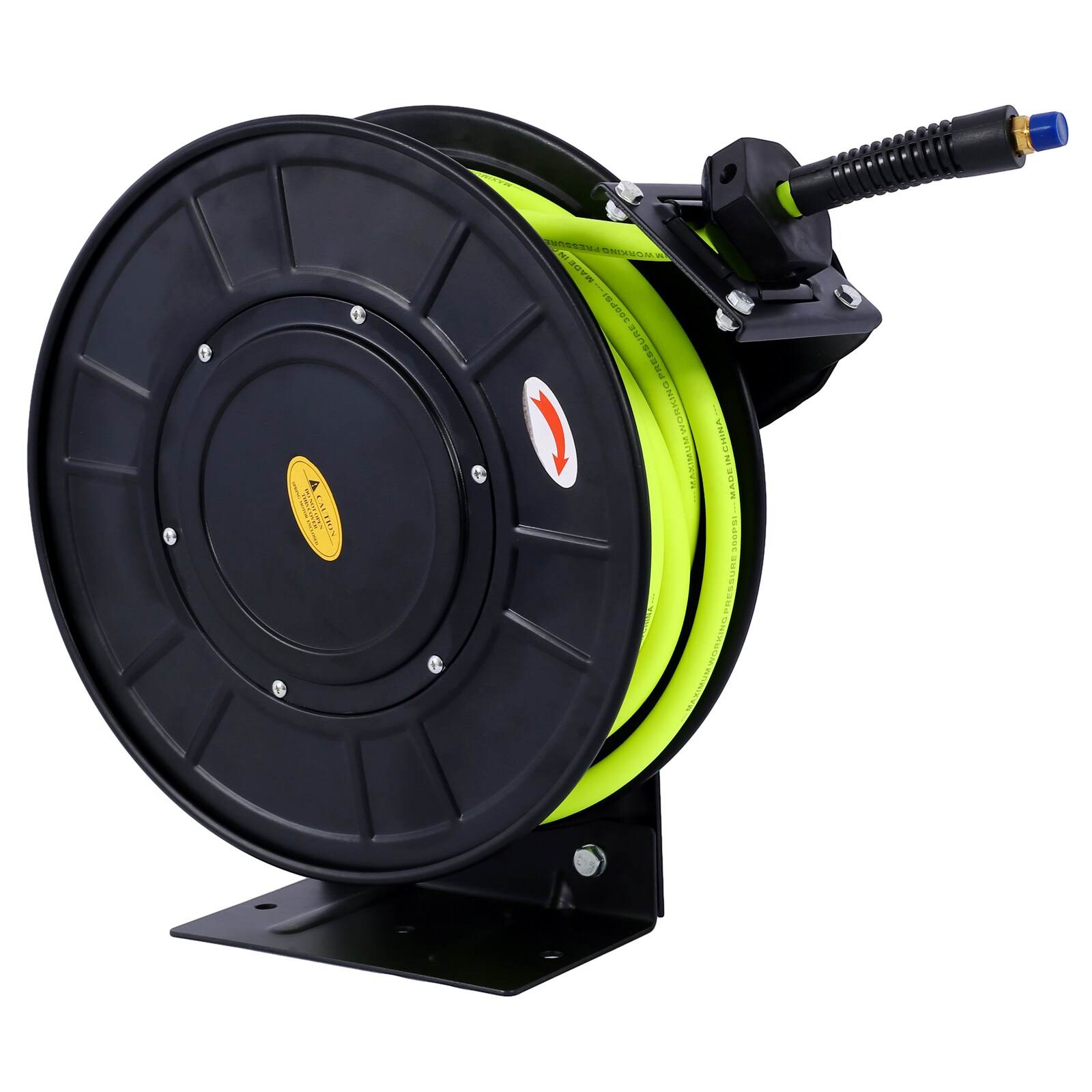 Carrete de manguera retráctil Xspracer con manguera de goma de 3/8 pulgadas x 50 pies ML-ACH958