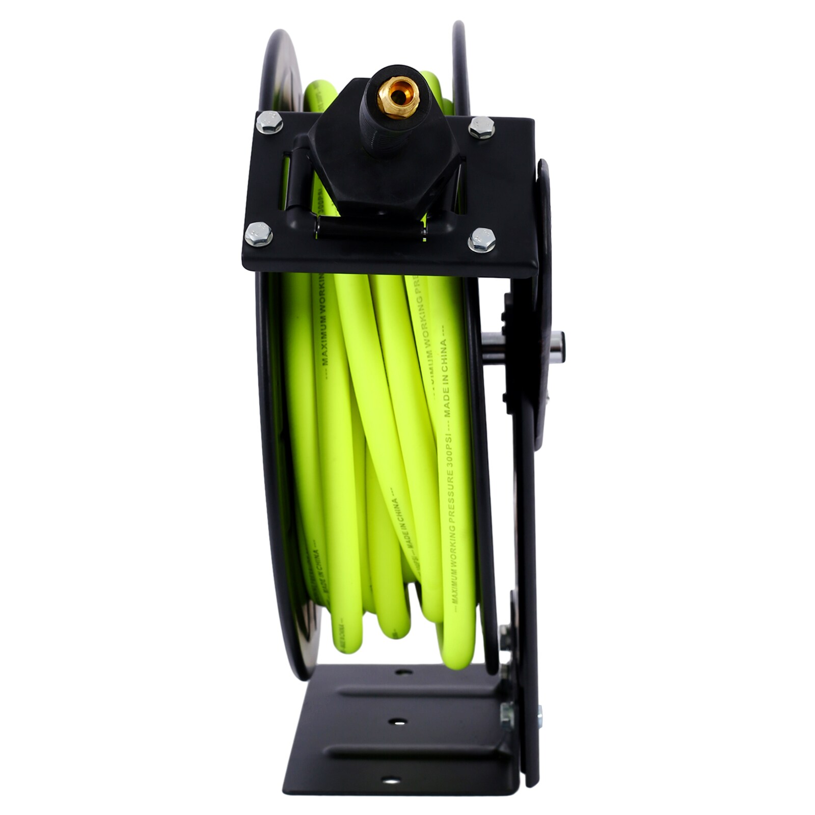 Carrete de manguera retráctil Xspracer con manguera de goma de 3/8 pulgadas x 50 pies ML-ACH958