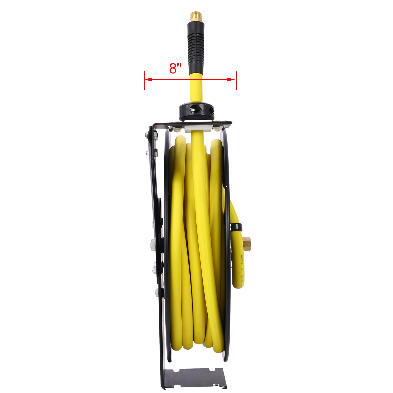Carrete de manguera retráctil Xspracer con manguera de hule de 1/2 pulgadas x 50 pies ML-ACH956