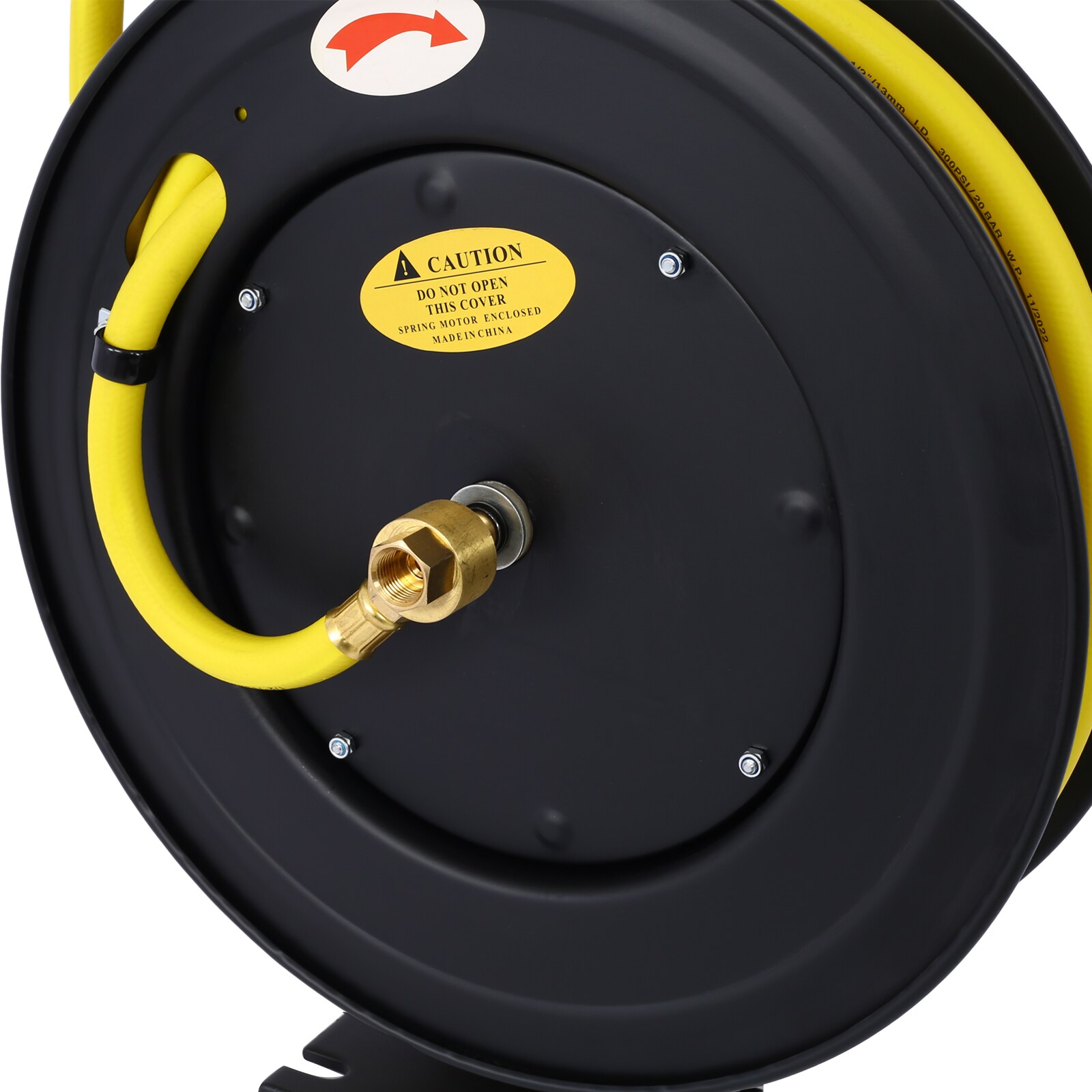 Carrete de manguera retráctil Xspracer con manguera de hule de 1/2 pulgadas x 50 pies ML-ACH956