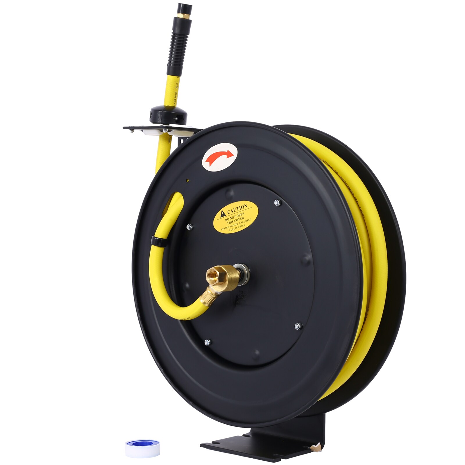 Carrete de manguera retráctil Xspracer con manguera de hule de 1/2 pulgadas x 50 pies ML-ACH956