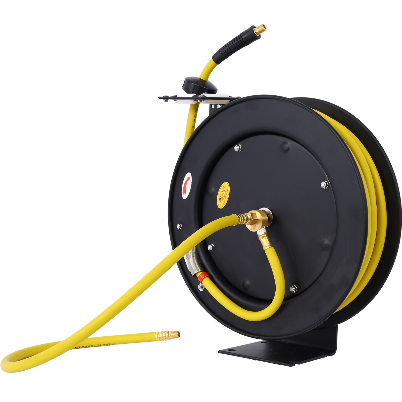 Carrete de manguera retráctil con manguera de goma de 3/8 pulg. x 50 pies - ML-ACH955