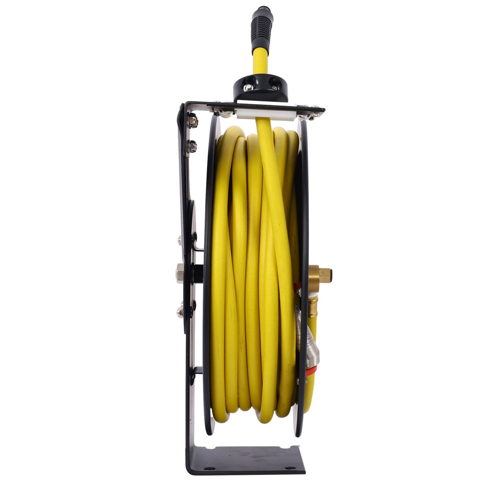Carrete de manguera retráctil con manguera de goma de 3/8 pulg. x 50 pies - ML-ACH955