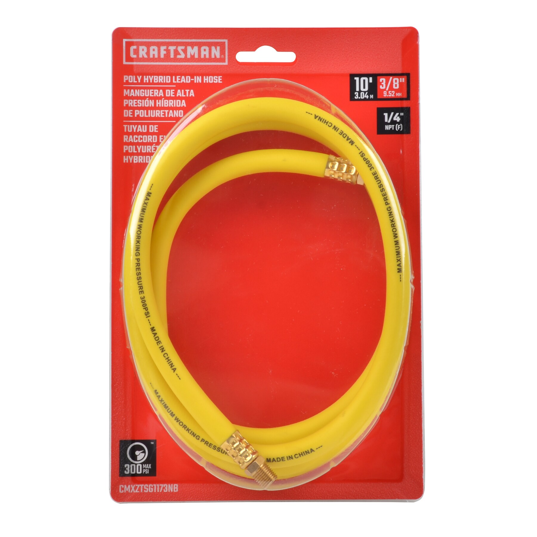 Manguera de aire híbrida de 3/8 pulgadas x 10 pies de plomo CRAFTSMAN