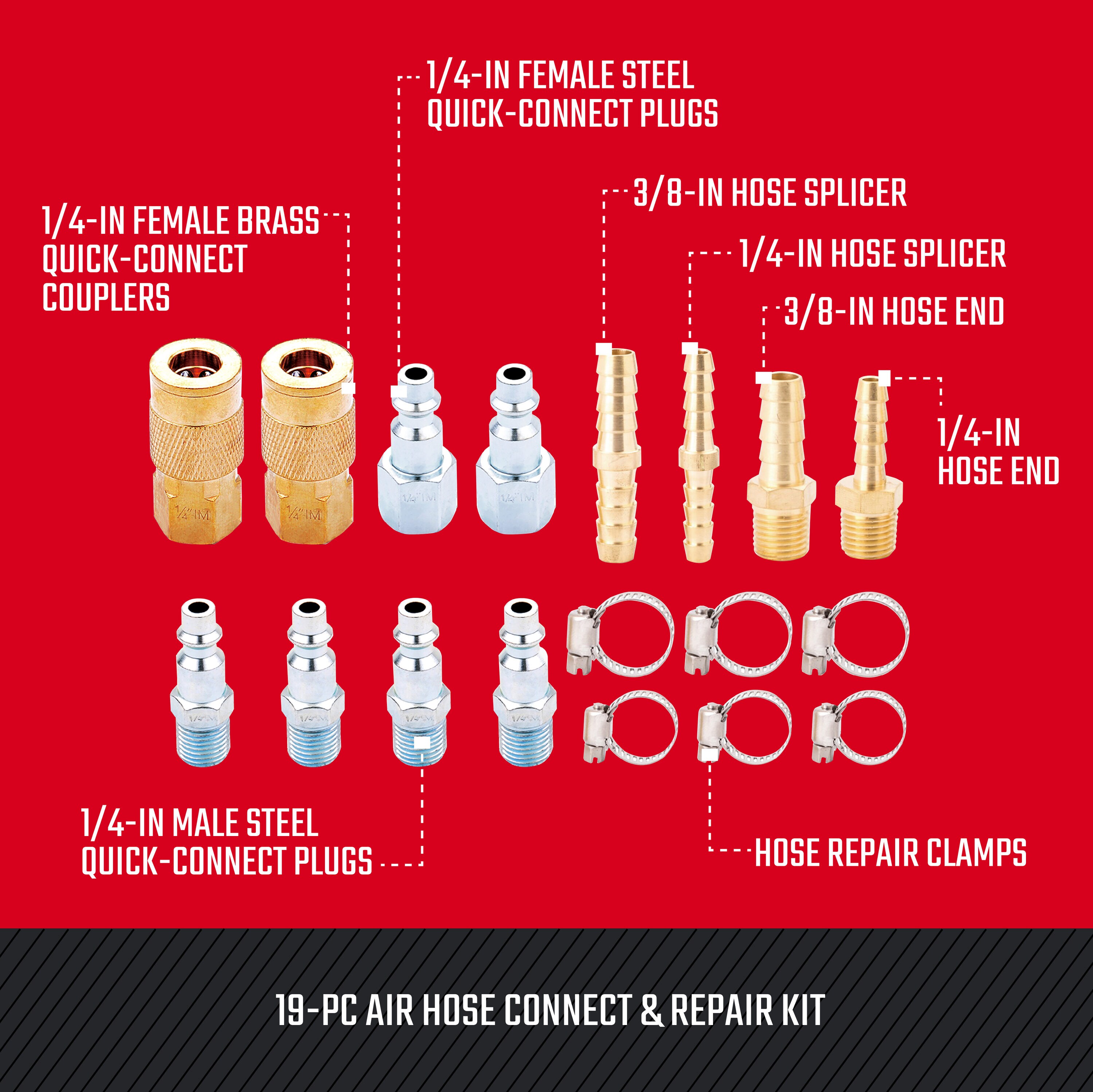 Kit de Reparación CRAFTSMAN de 19 piezas Conecta y Arregla CMXZTSG1170NB