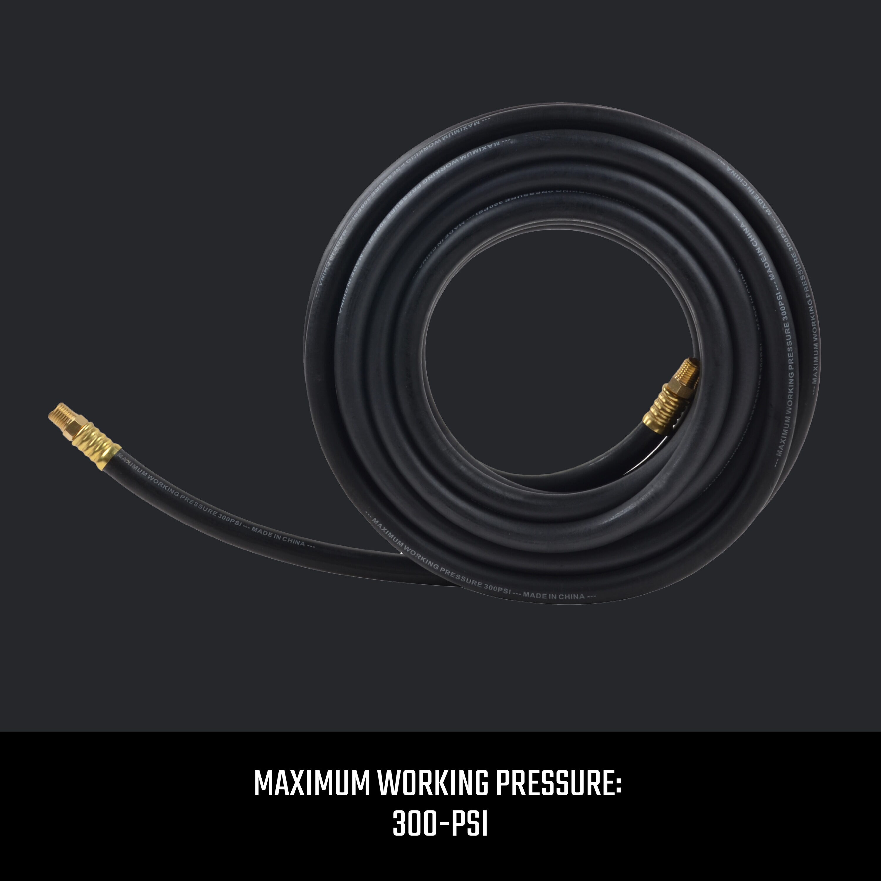 Manguera de aire de caucho de 3/8 pulgadas x 25 pies Craftman CMXZTSG1176NB