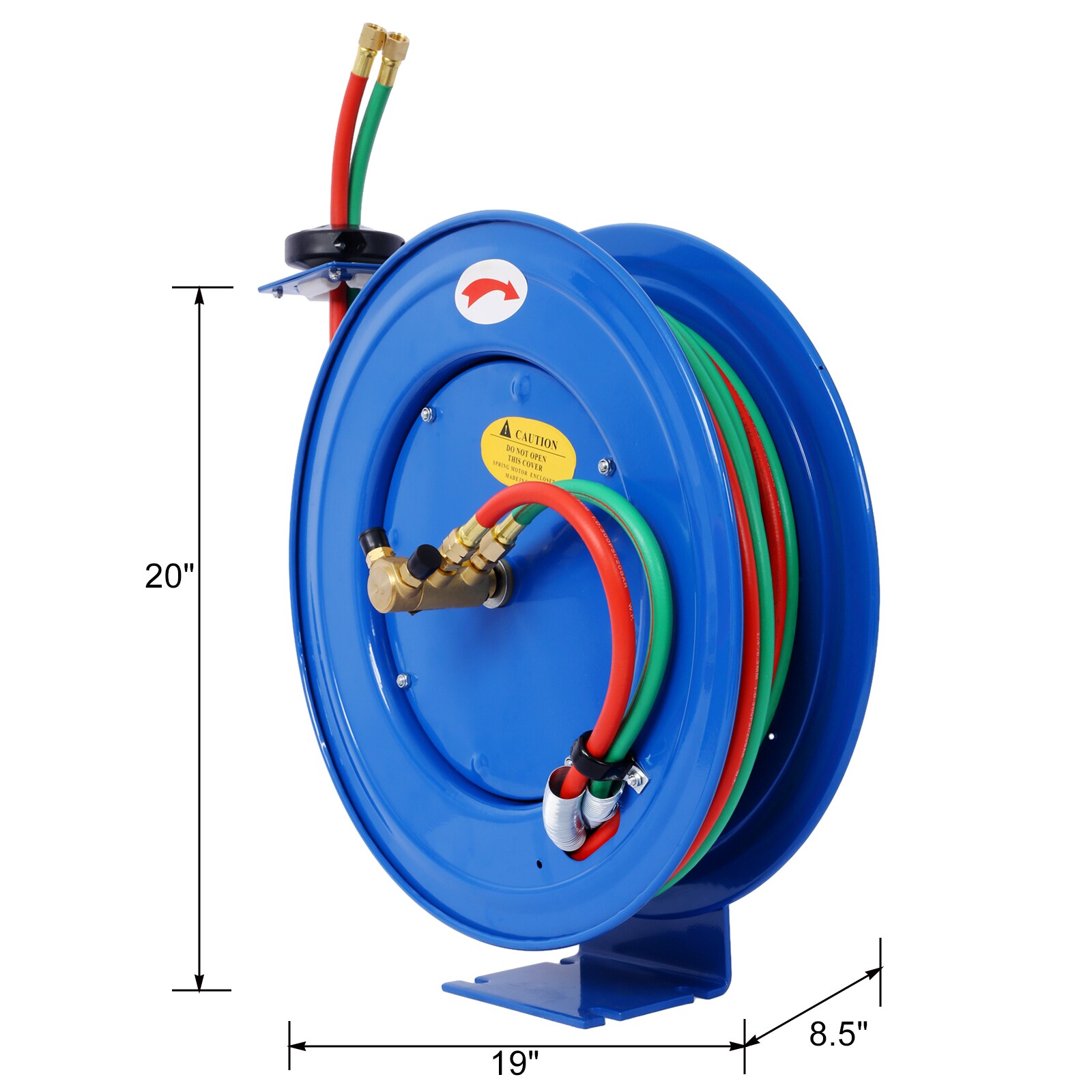 Carrete retractil de manguera de soldadura Wildaven de 1/4 de pulgada y 50 pies