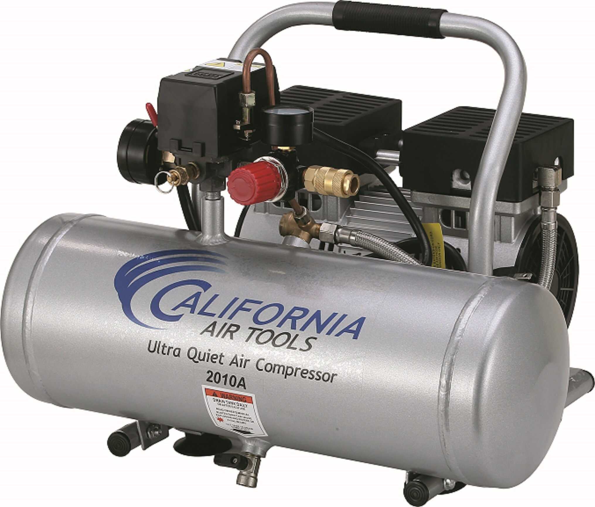 Compresor de aire horizontal eléctrico de 2 galones y 120 PSI de California Air Tools CAT-2010A.