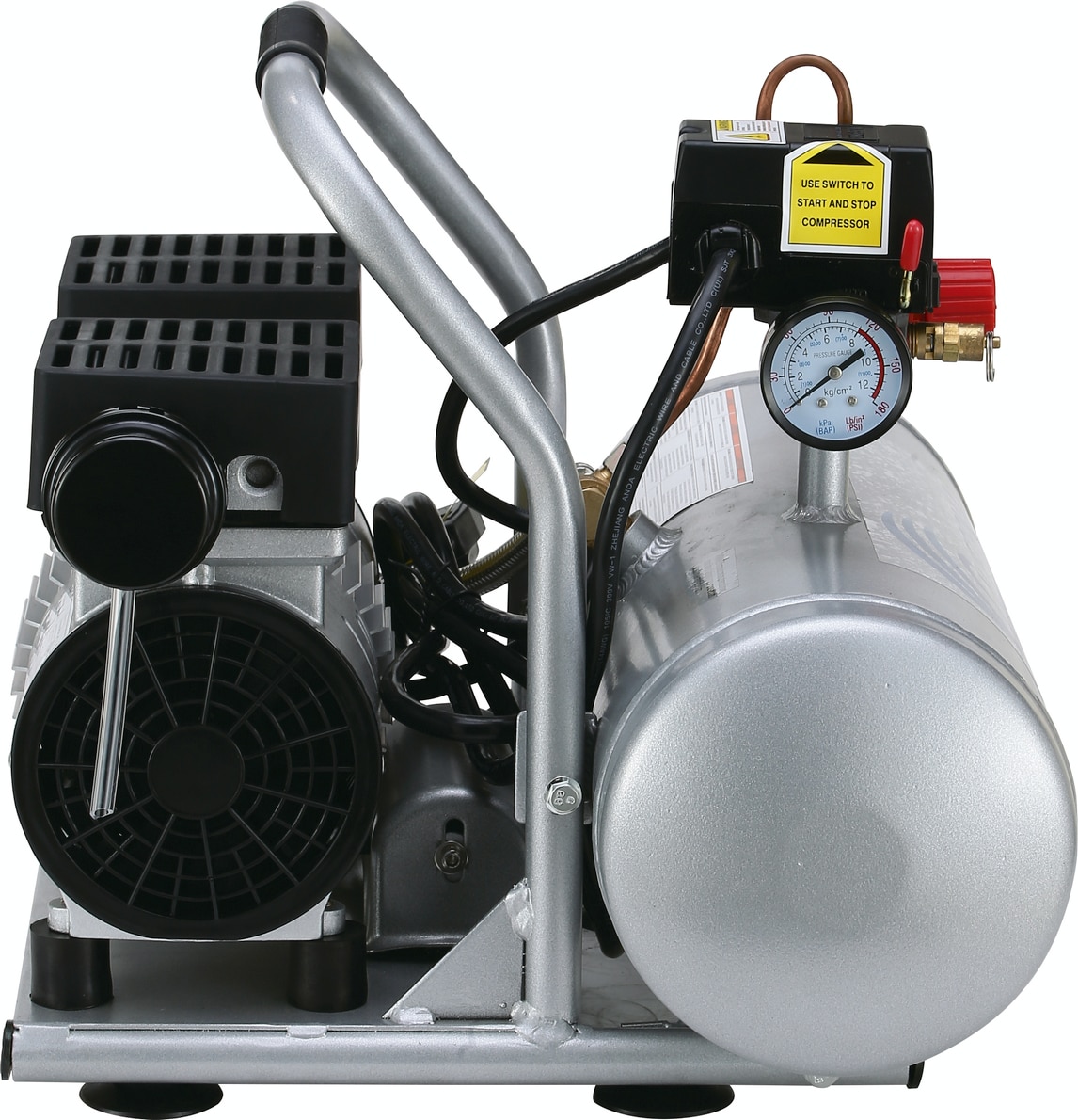 Compresor de aire horizontal eléctrico de 2 galones y 120 PSI de California Air Tools CAT-2010A.