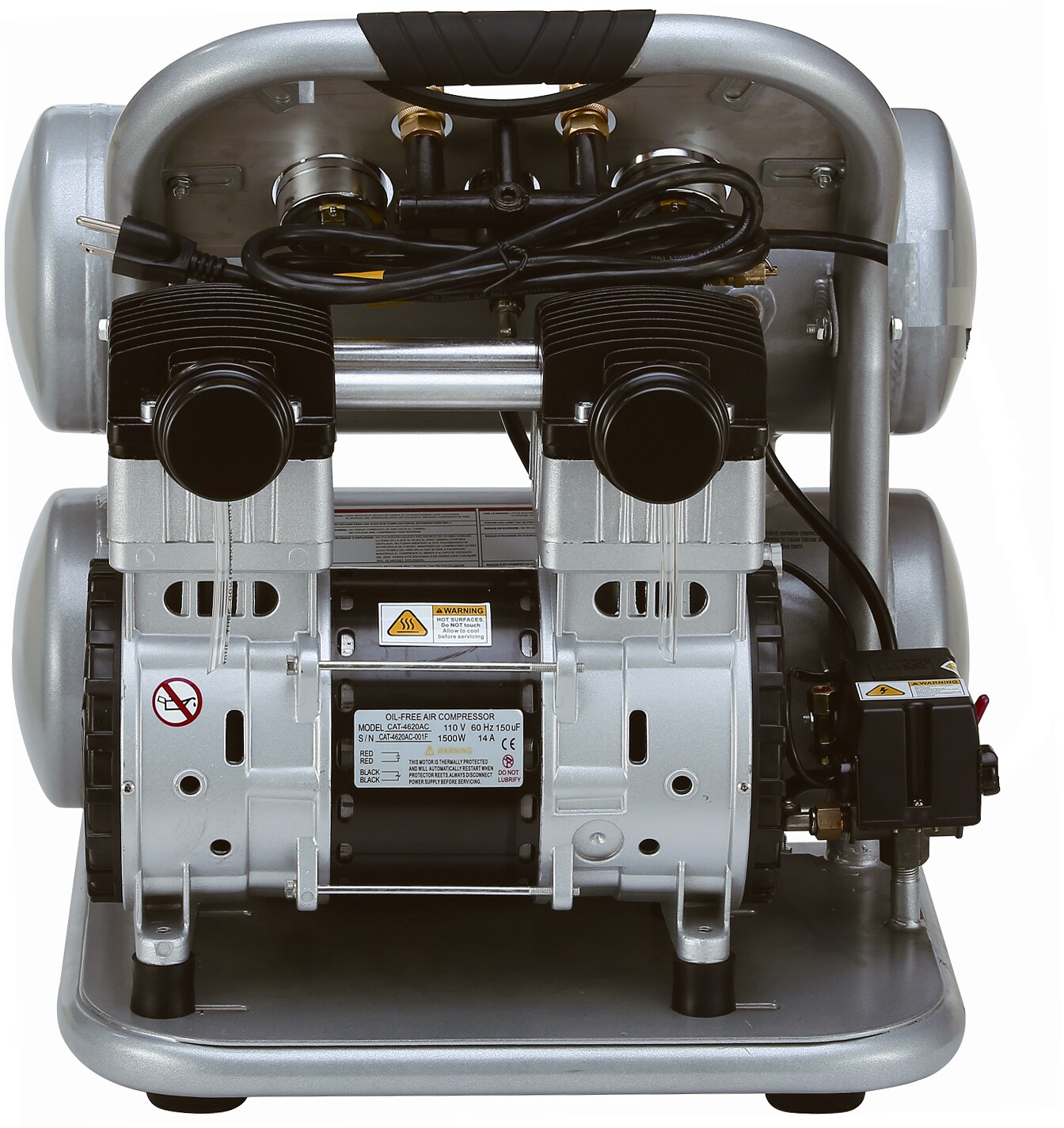 Compresor de Aire Twin Stack Eléctrico de 4.6 Galones a 125 PSI - California Air Tools CAT 4620AC