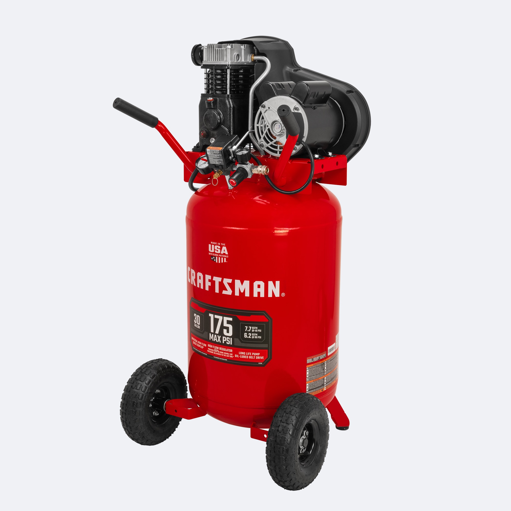 Compresor de aire vertical portátil eléctrico de 30 galones y 175 PSI