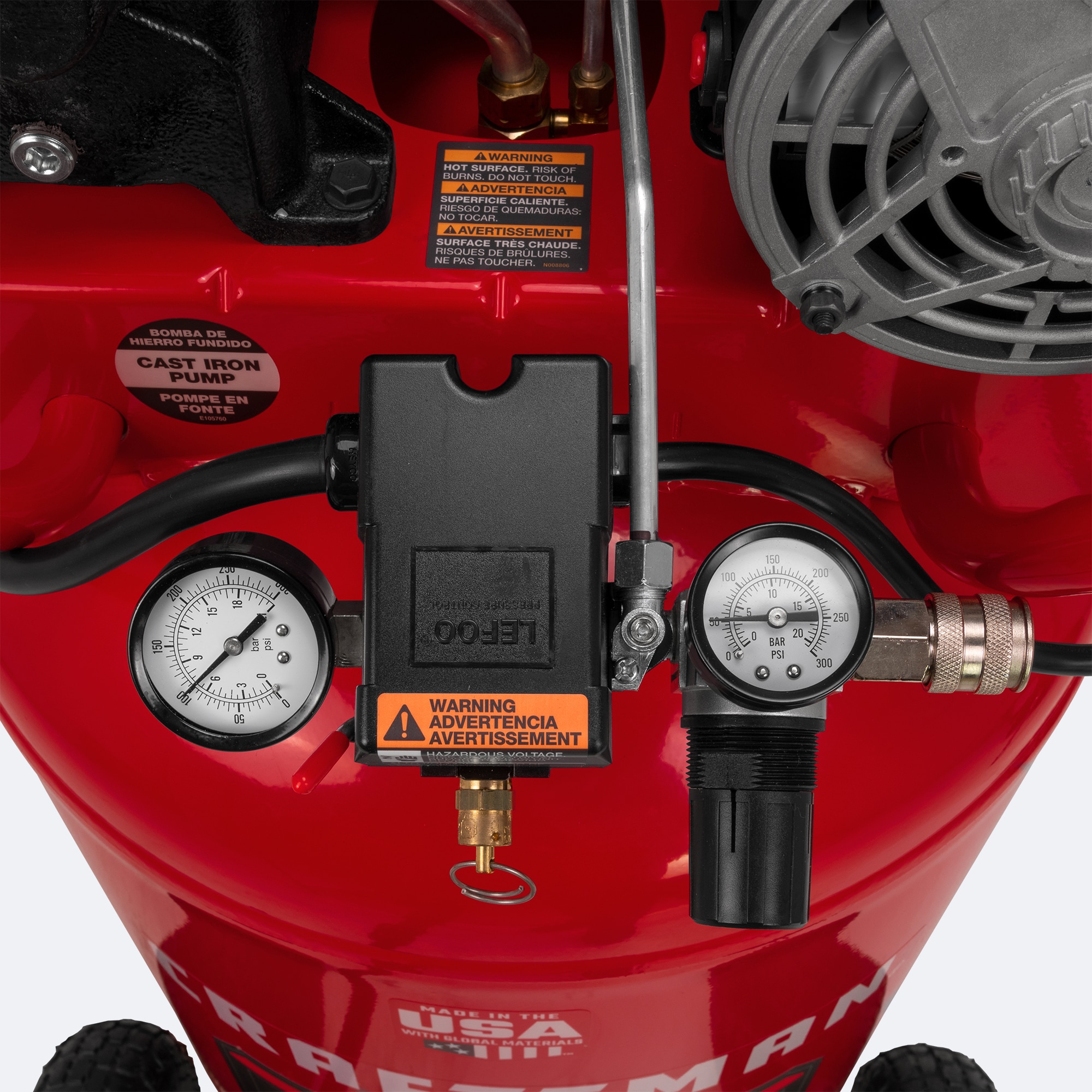 Compresor de aire vertical portátil eléctrico de 30 galones y 175 PSI