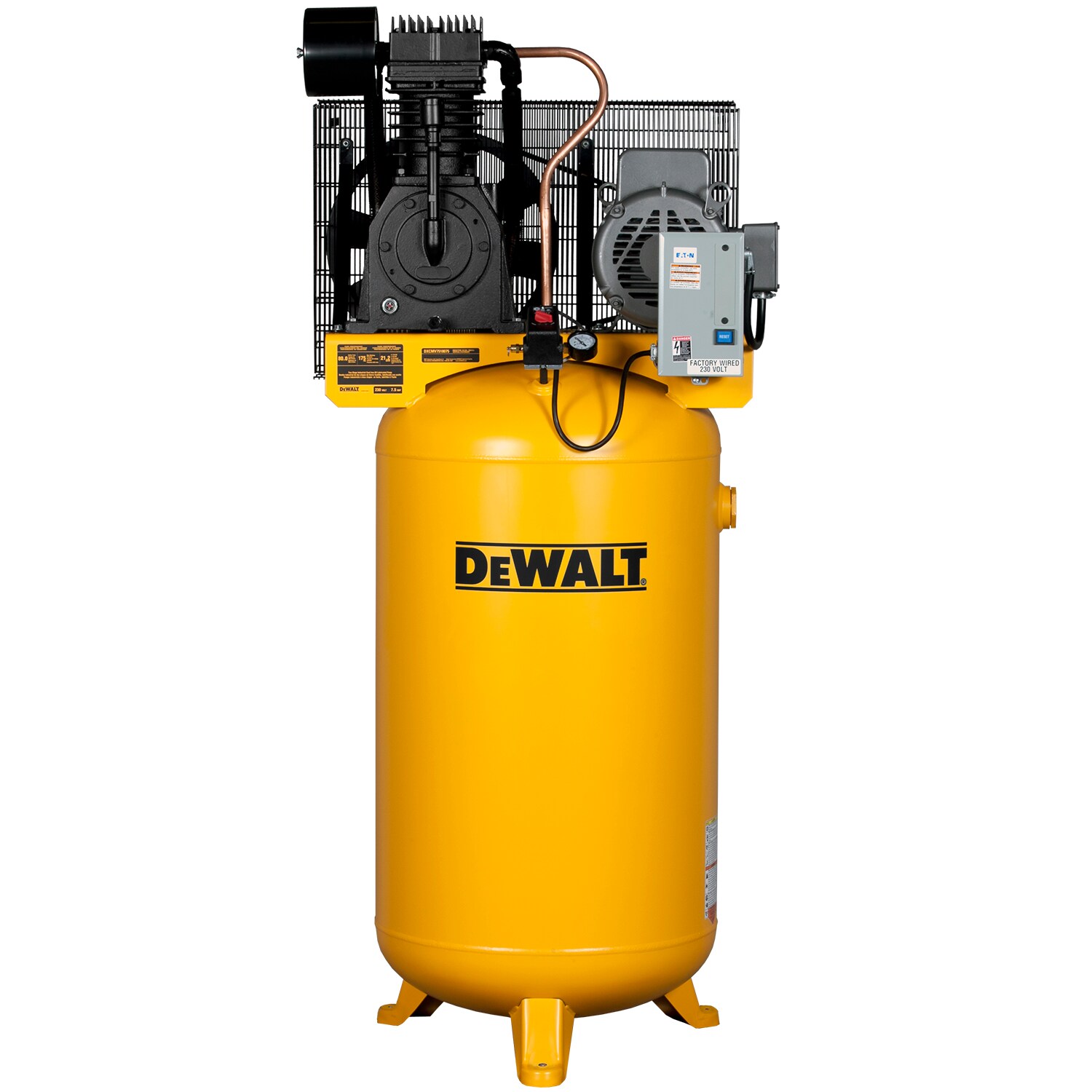 Compresor de aire eléctrico vertical DEWALT de 80 galones y 175 PSI DXCMV7518075