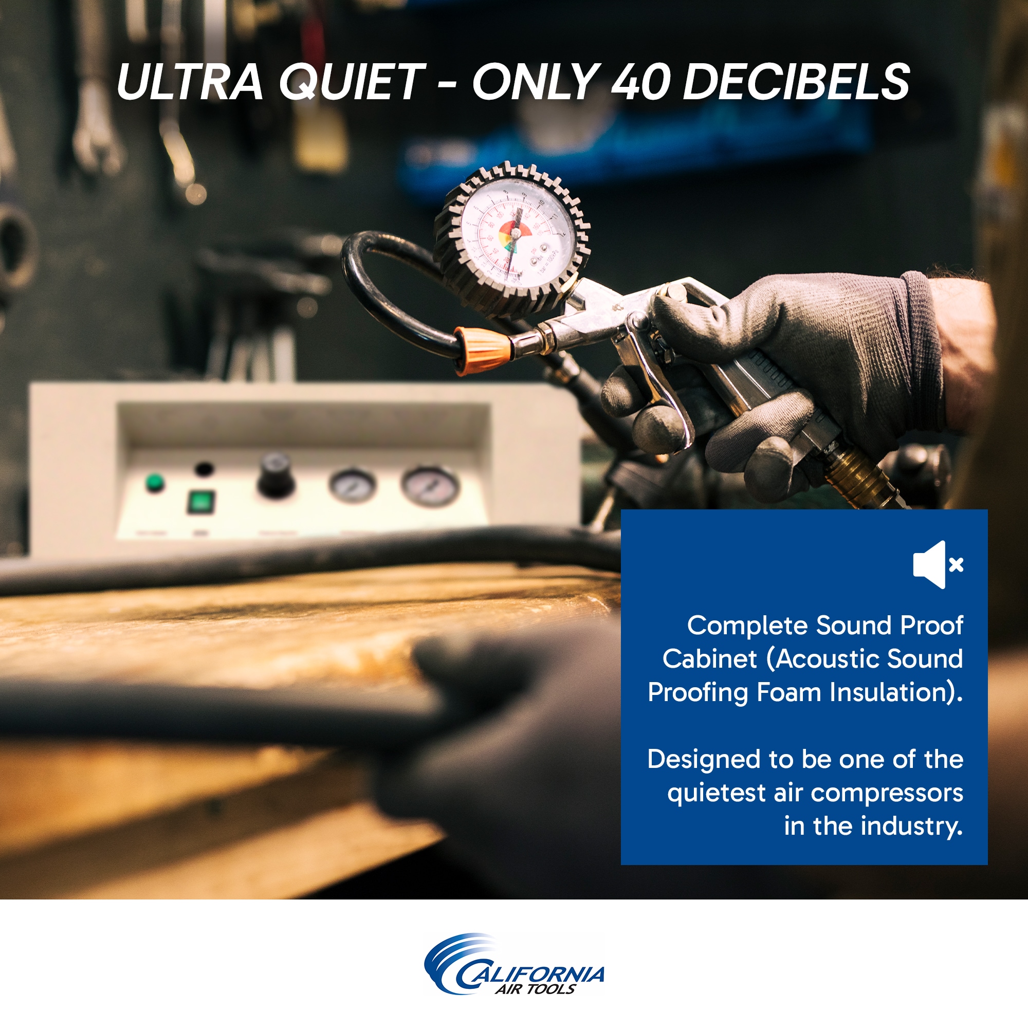 Compresor de aire vertical eléctrico portátil de 8 galones y 130 PSI