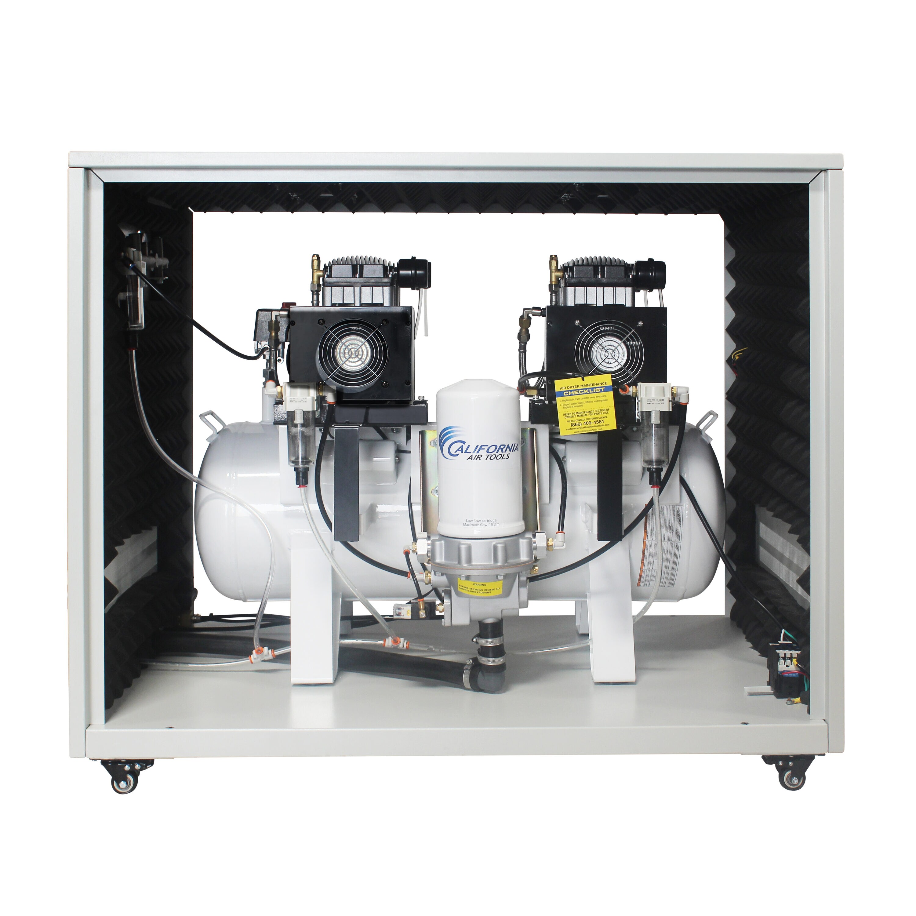 Compresor de aire horizontal portátil eléctrico de 20 galones con 130 PSI de California Air Tools