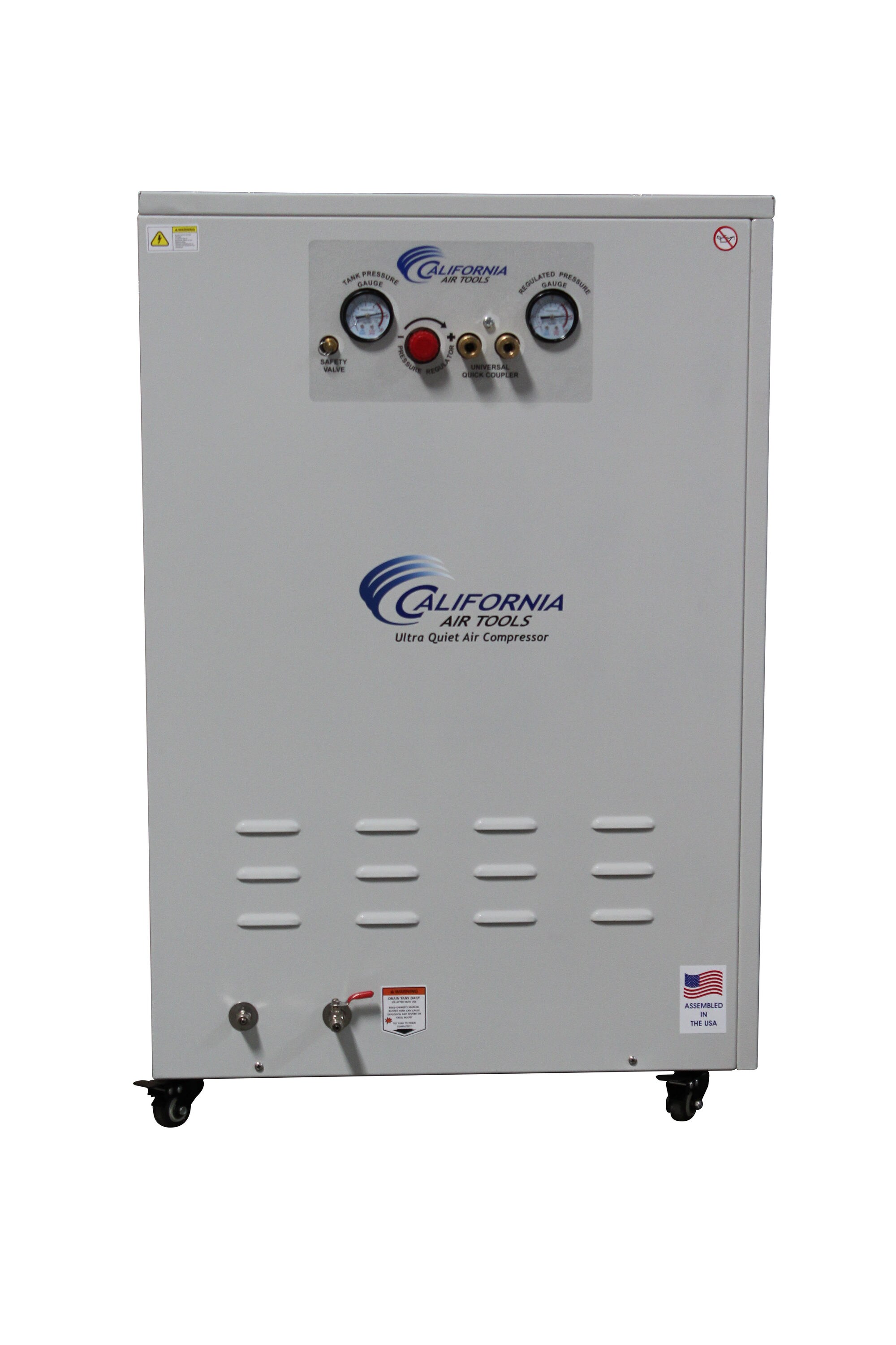 Compresor de aire horizontal eléctrico portátil de 10 galones California Air Tools 130 PSI 10020DSPCAD