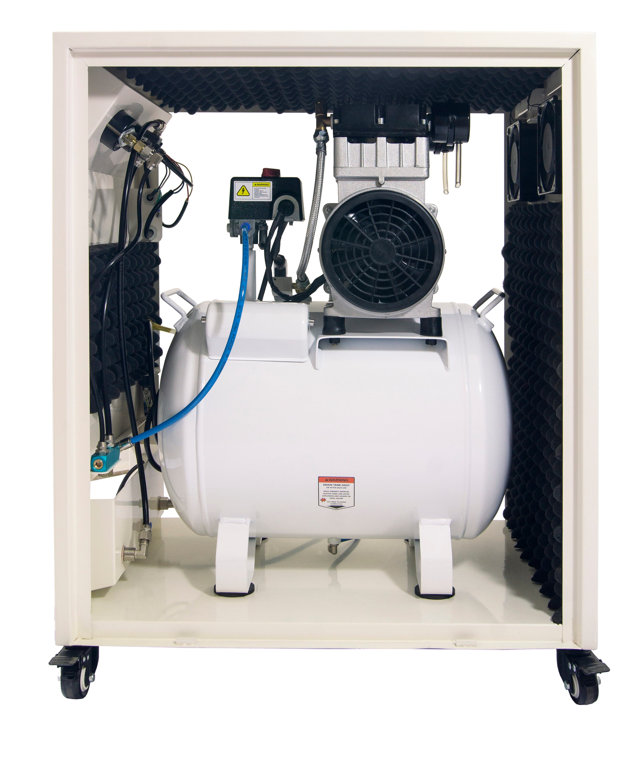 Compresor de aire horizontal portátil de 10 galones eléctrico California Air Tools 130 PSI 10020SPCAD