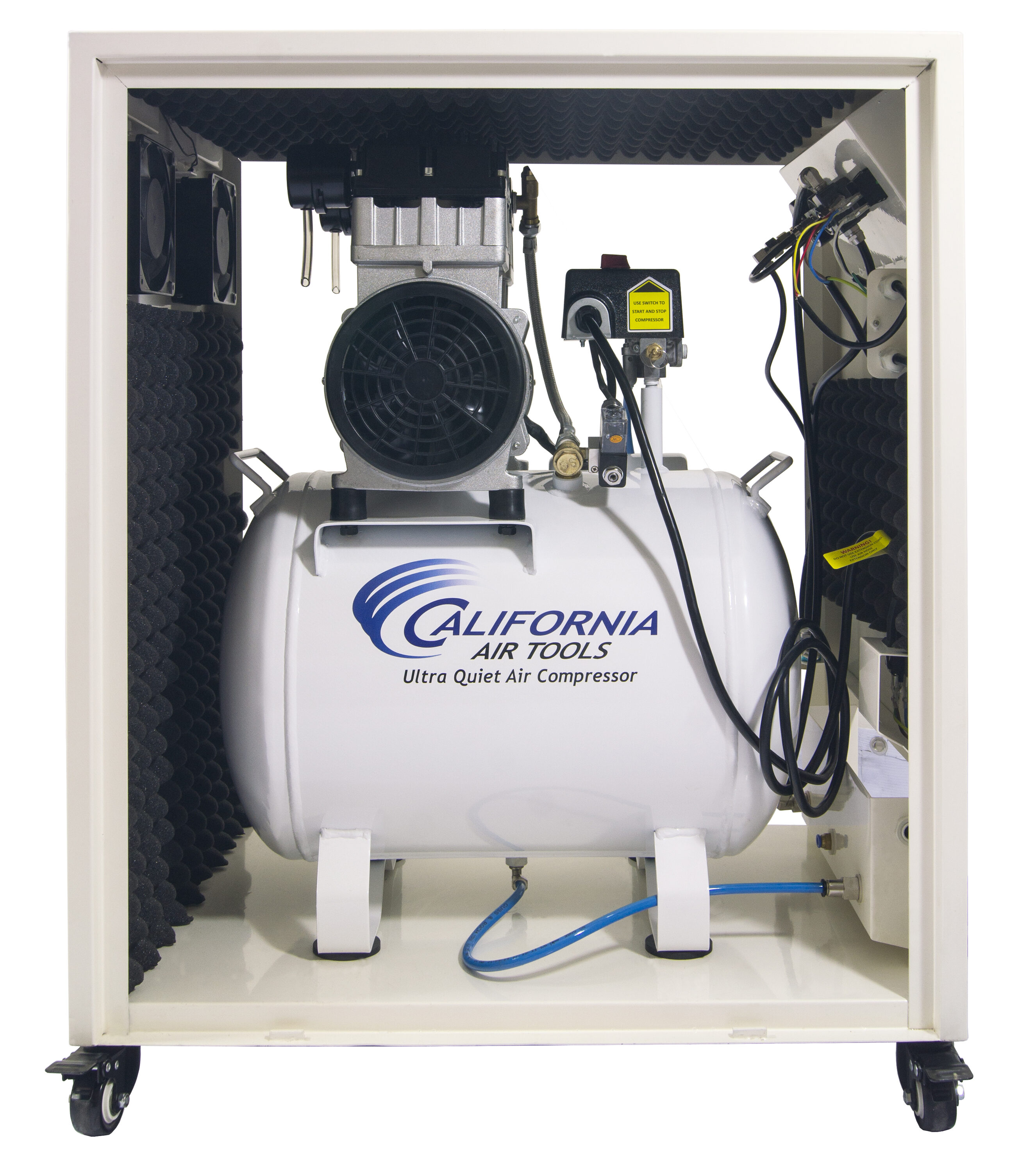 Compresor de aire horizontal portátil de 10 galones eléctrico California Air Tools 130 PSI 10020SPCAD
