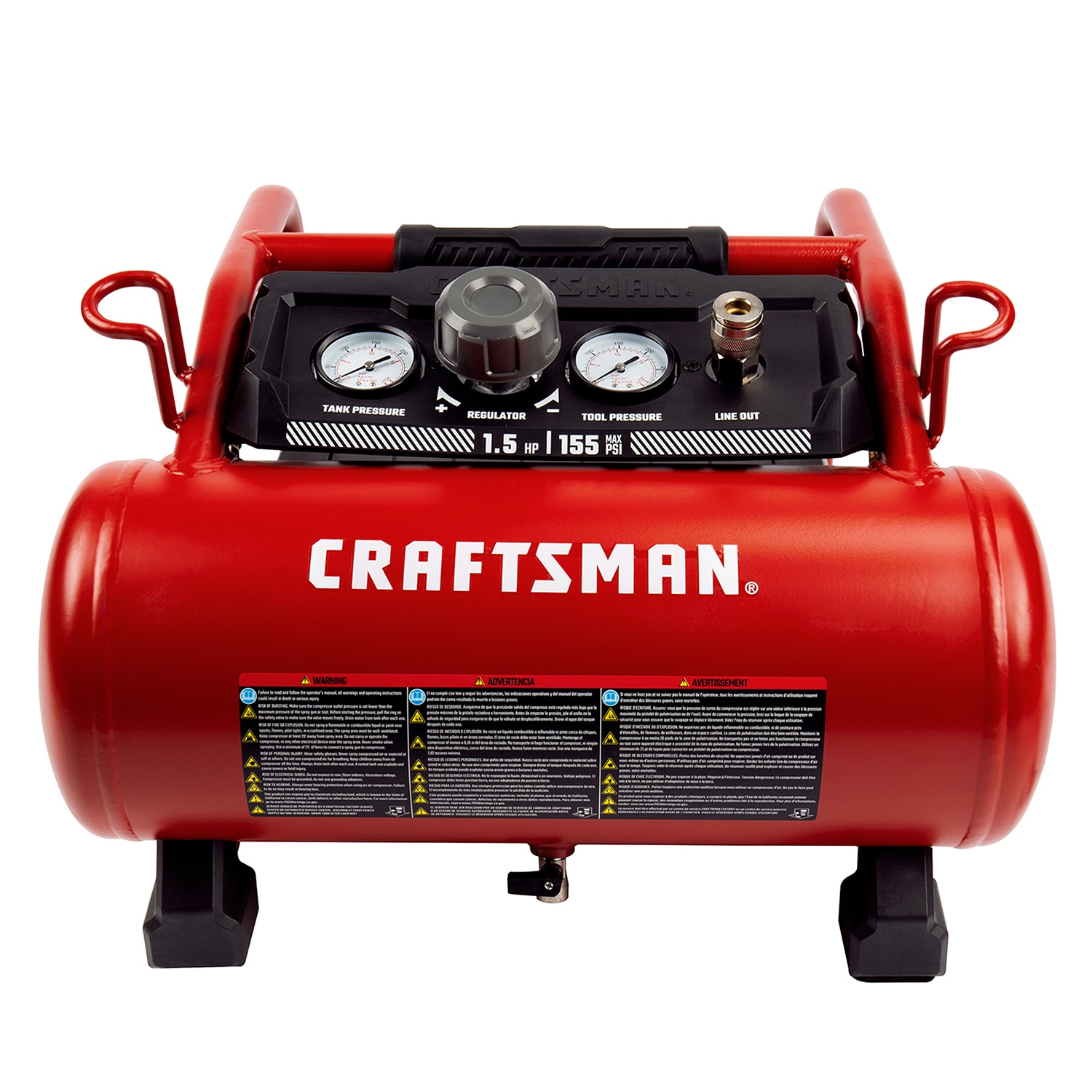Compresor de aire portátil de salchicha eléctrico de 3 galones y 155 PSI - CRAFTSMAN CM-0200341