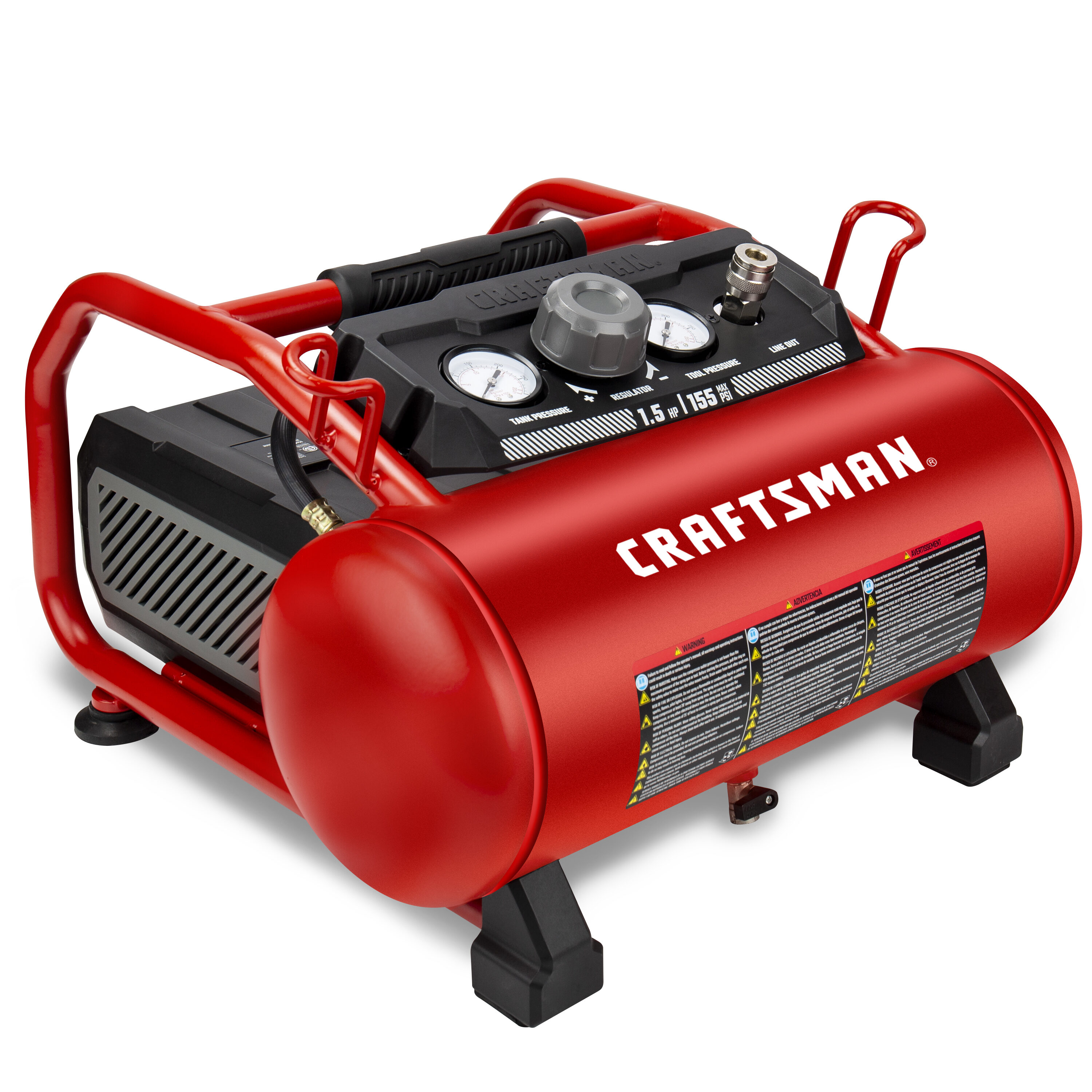 Compresor de aire portátil de salchicha eléctrico de 3 galones y 155 PSI - CRAFTSMAN CM-0200341