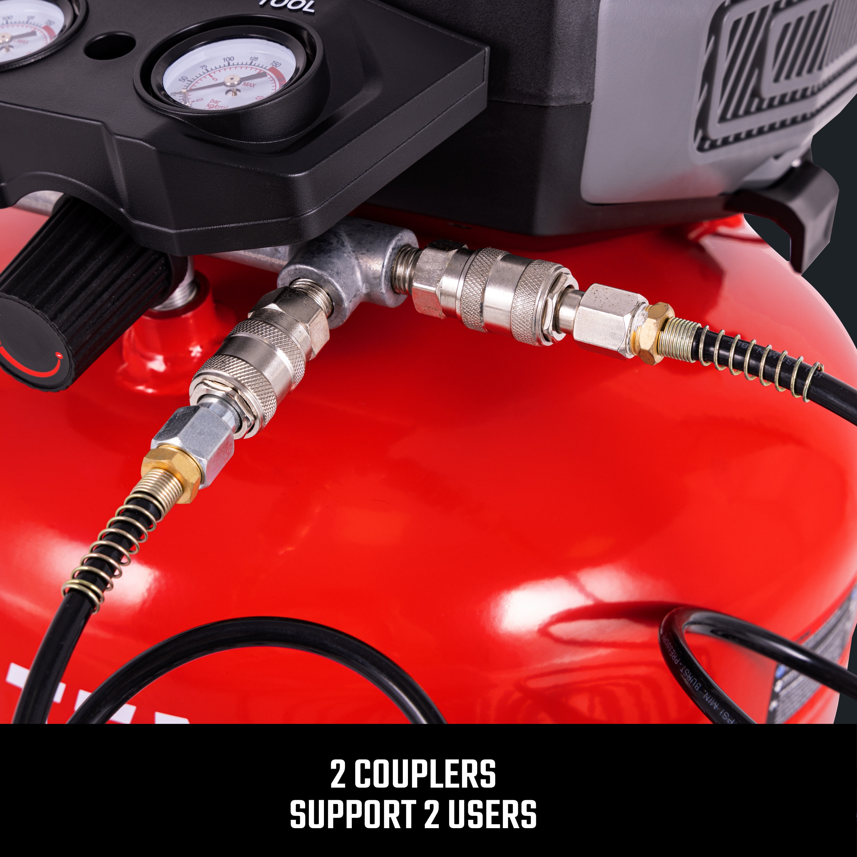 Compresor de Aire Portátil de 6 Galones 150 PSI Estilo Panqueque