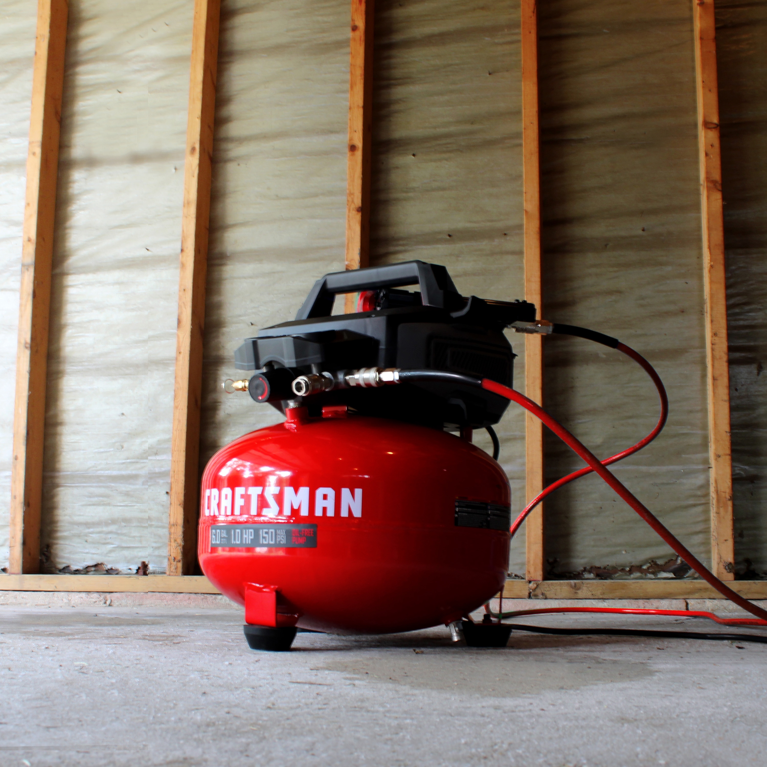 Compresor de Aire Portátil de 6 Galones 150 PSI Estilo Panqueque